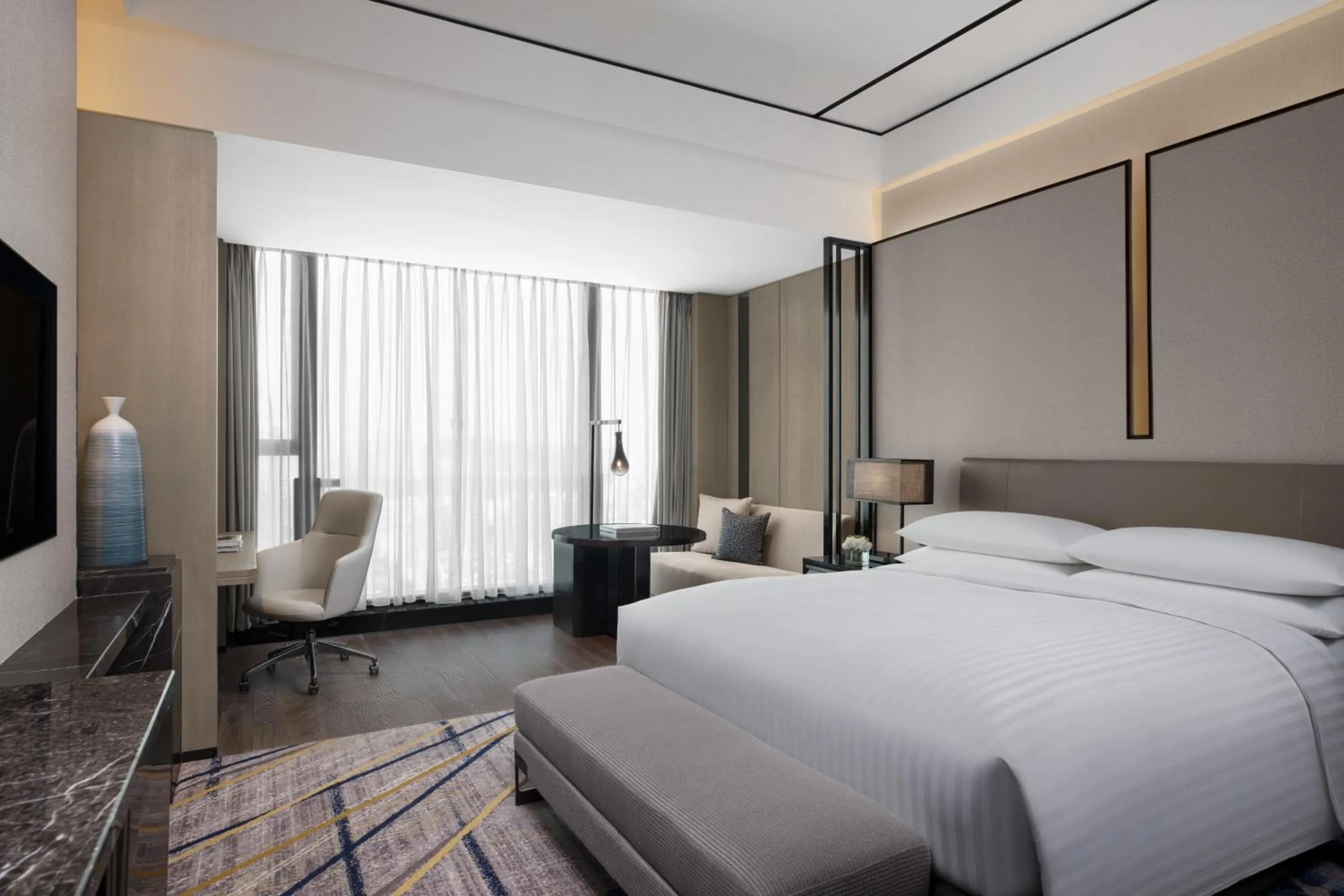Bedroom, Bed in Marriott Nanjing South Hotel