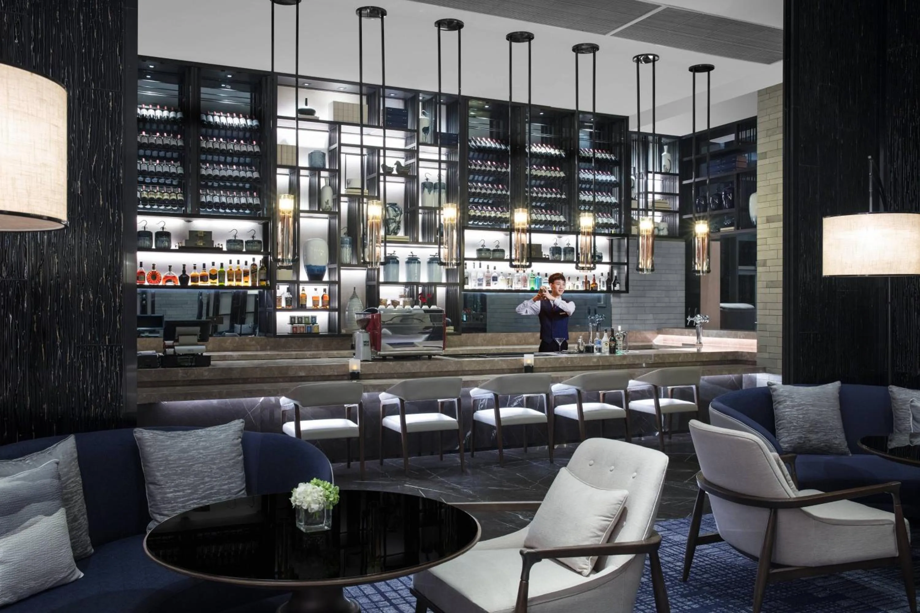 Lounge or bar in Marriott Nanjing South Hotel