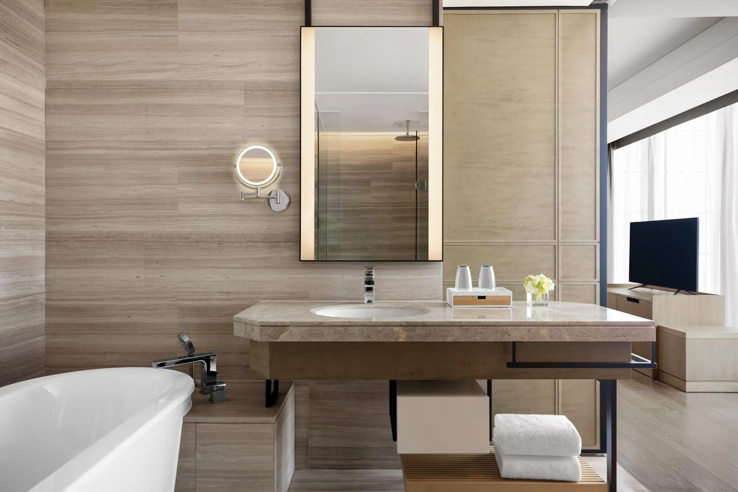 Bathroom in Shanghai Marriott Hotel Kangqiao