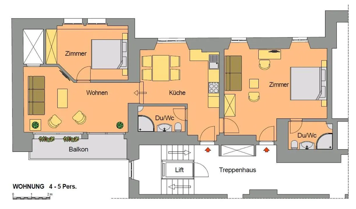 Floor plan in Hotel Portjengrat