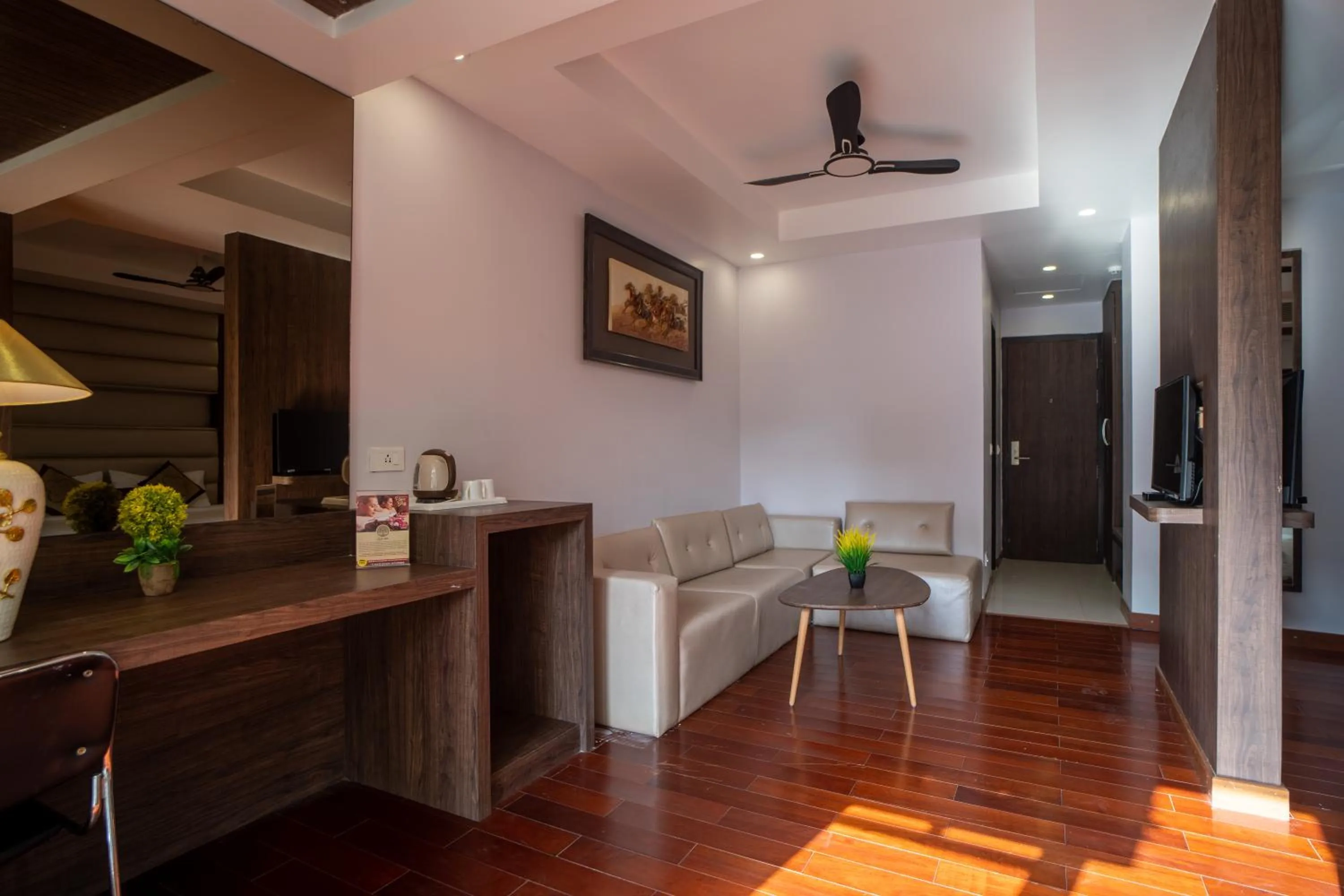 Communal lounge/ TV room in Hotel Mansha Regency