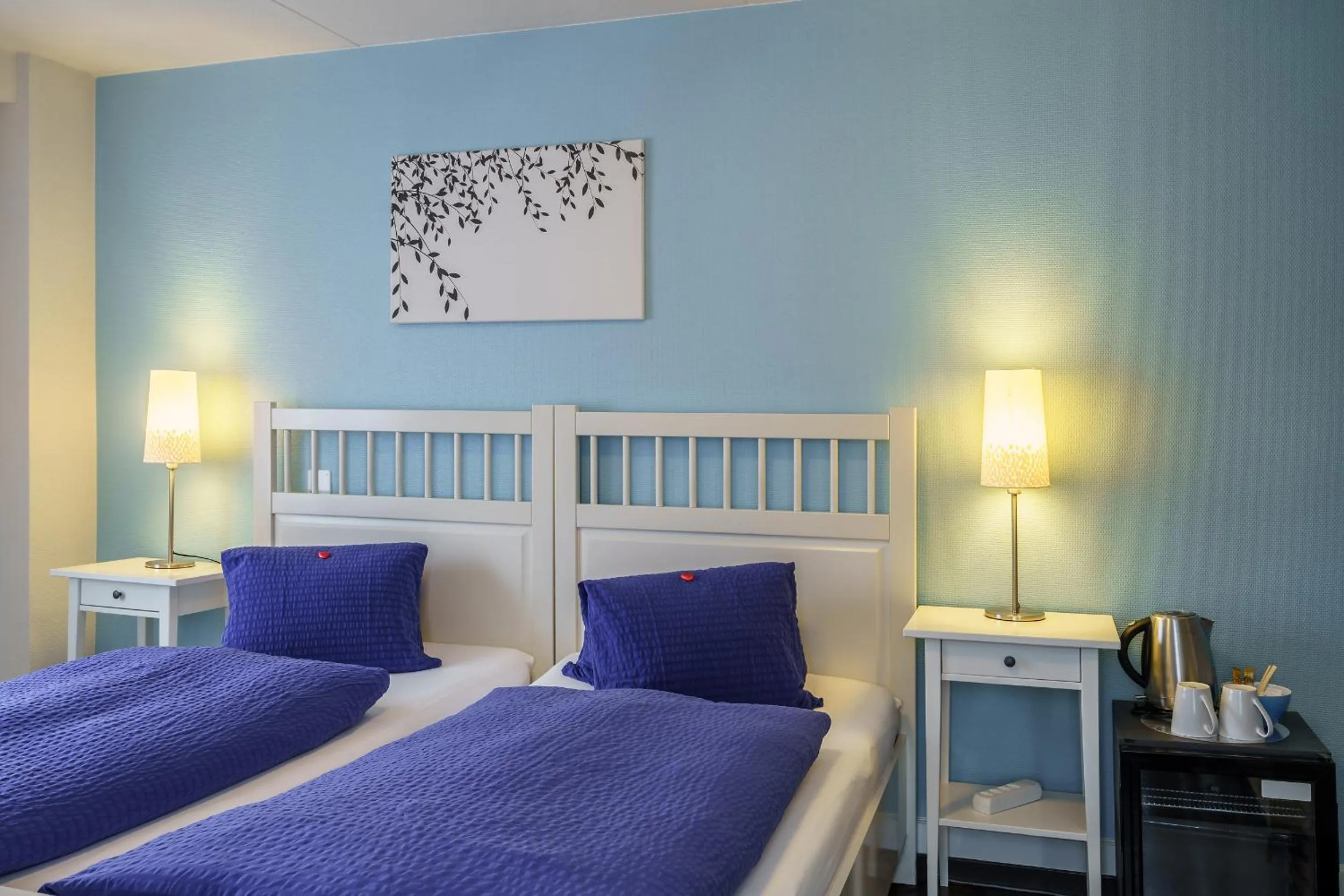 Bed in Hotel Alphorn