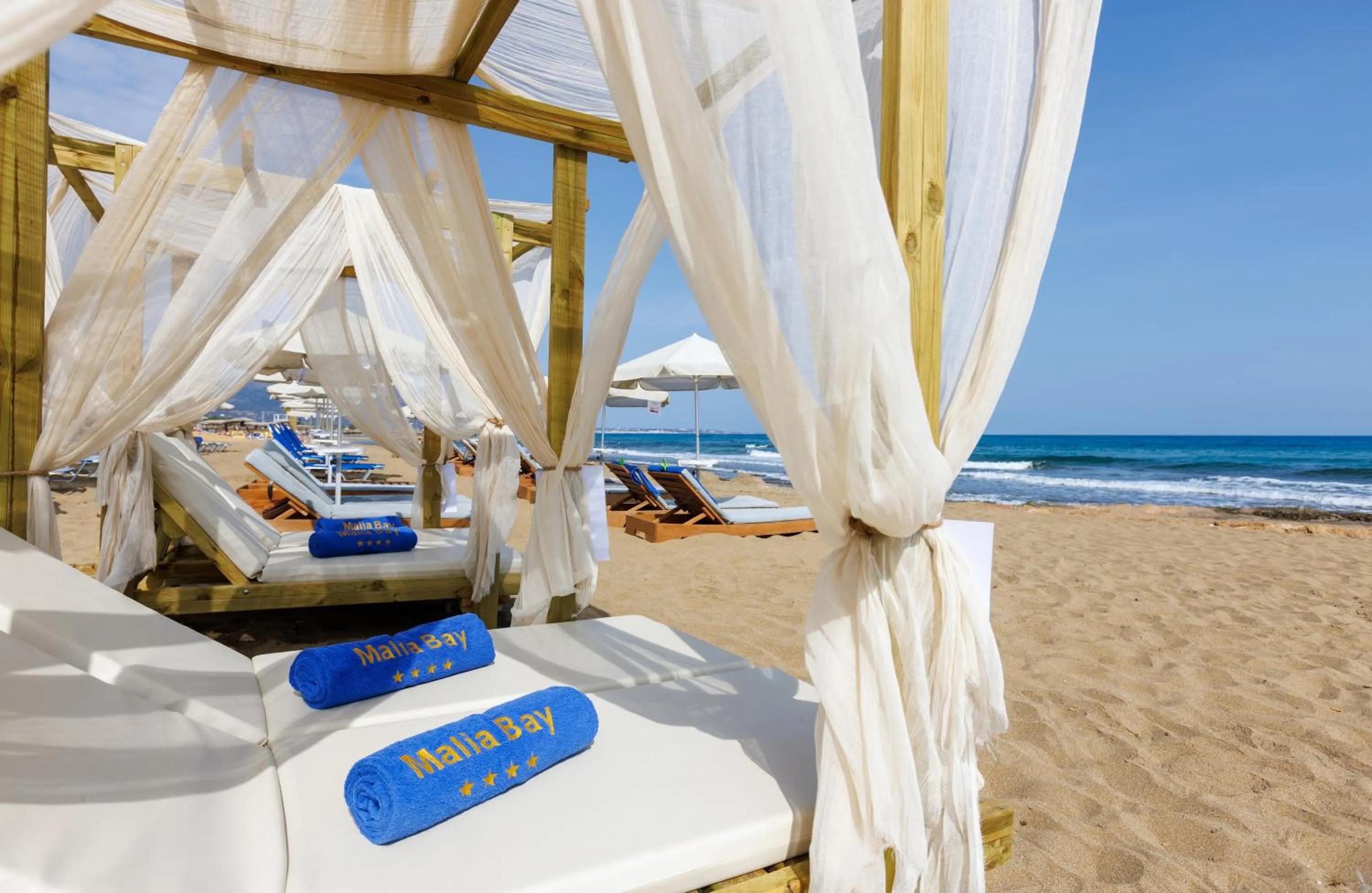 Beach in Malia Bay Beach Hotel & Bungalows