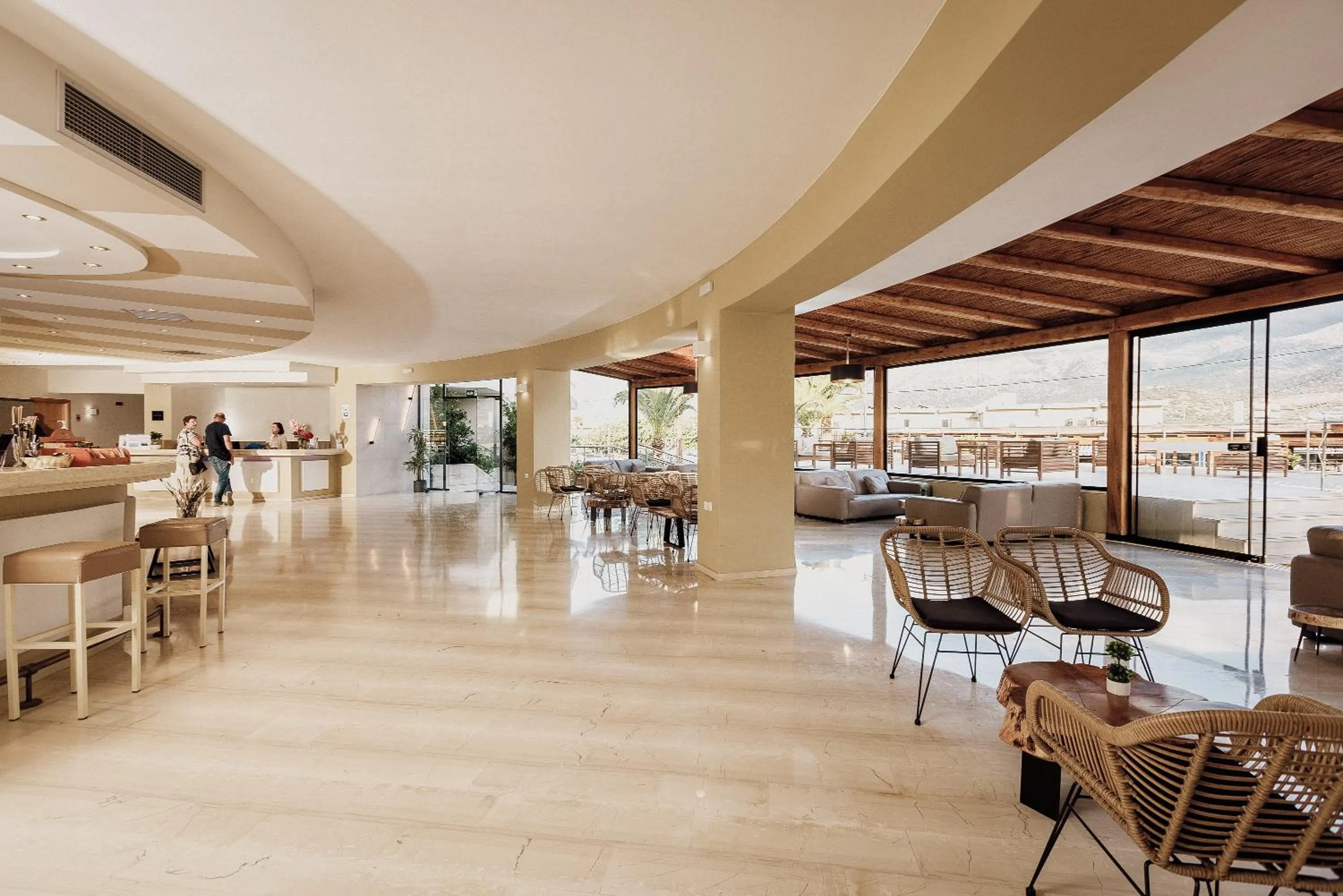 Living room in Malia Bay Beach Hotel & Bungalows