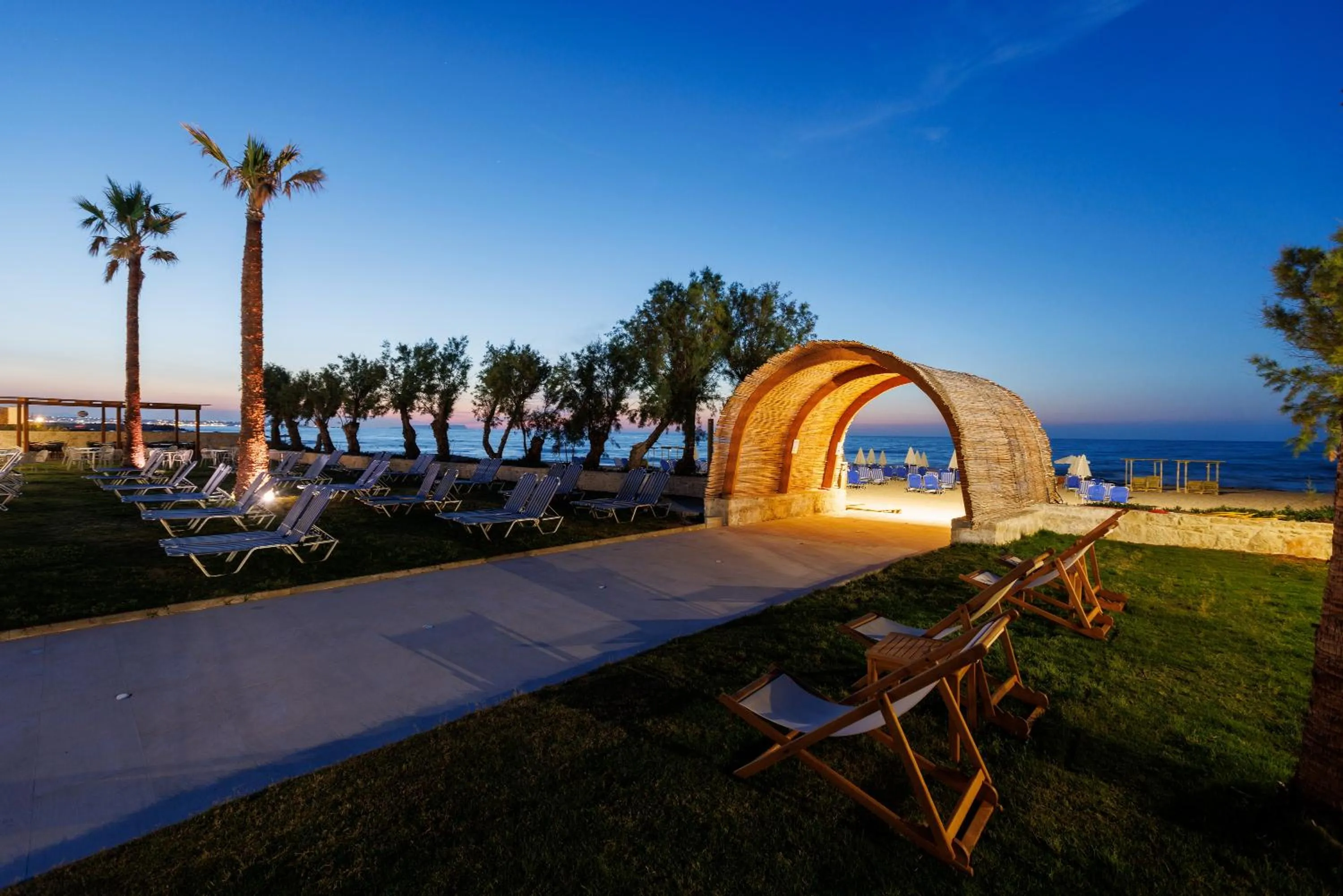 Facade/entrance in Malia Bay Beach Hotel & Bungalows