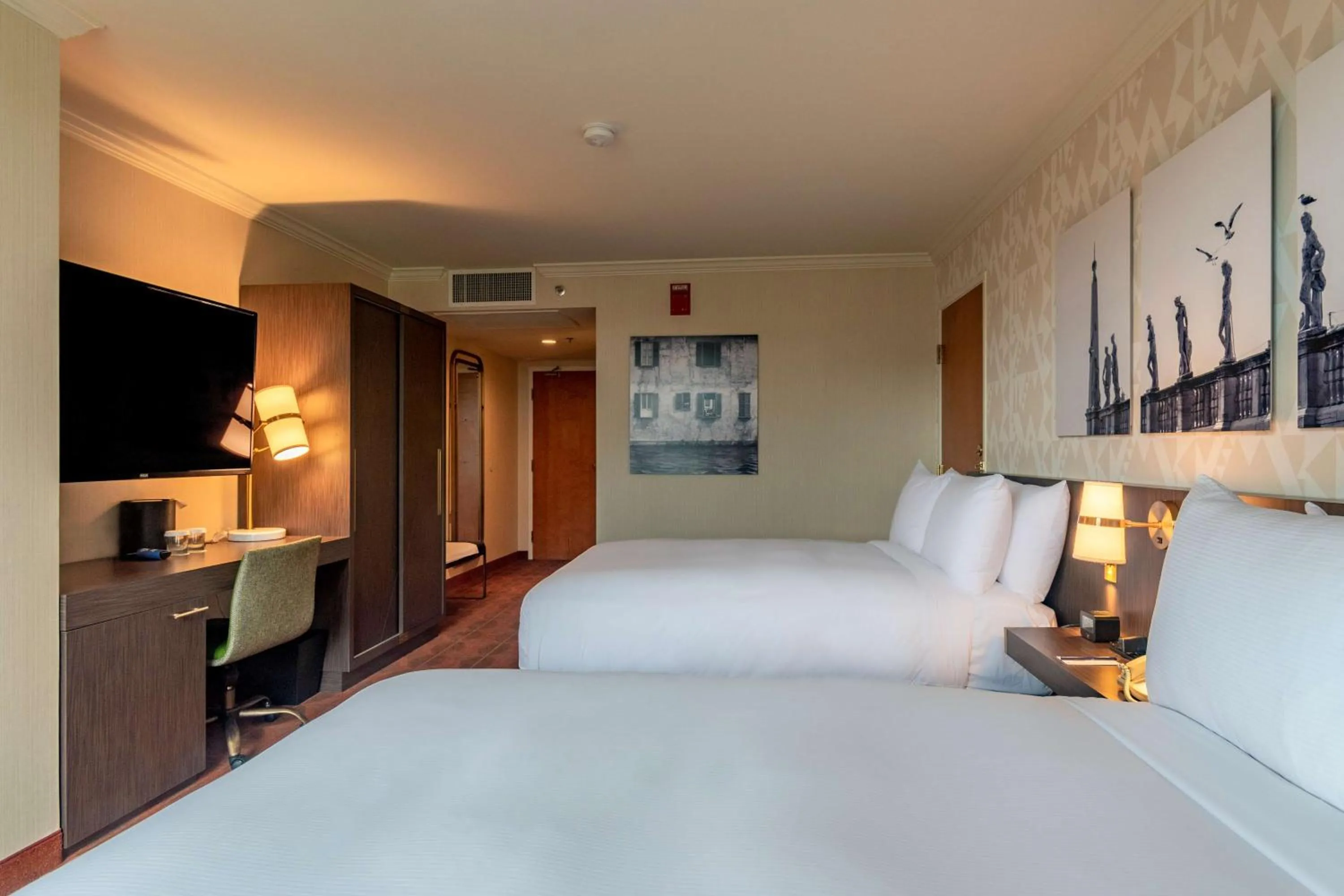 Double Room with Two Double Beds with Roll-in Shower - Hearing Accessible in Courtyard by Marriott San Diego Downtown Little Italy
