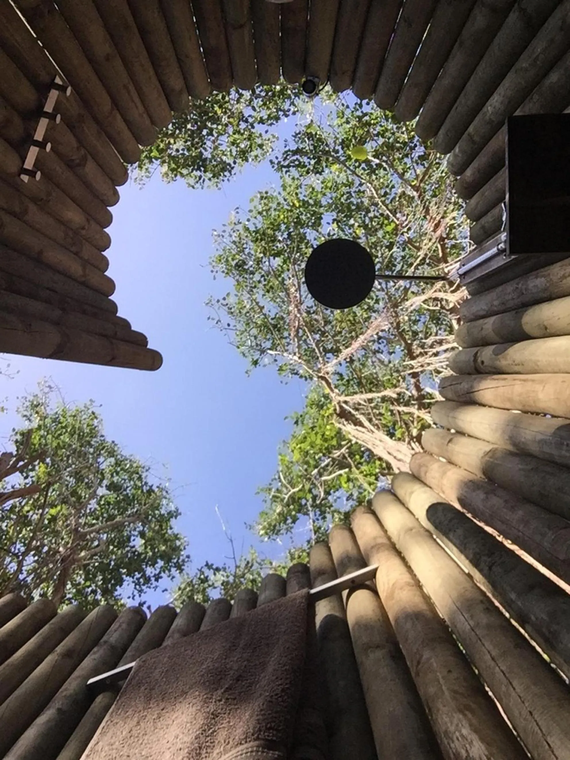 Shower in Bubble Lodge Ile aux Cerfs Island