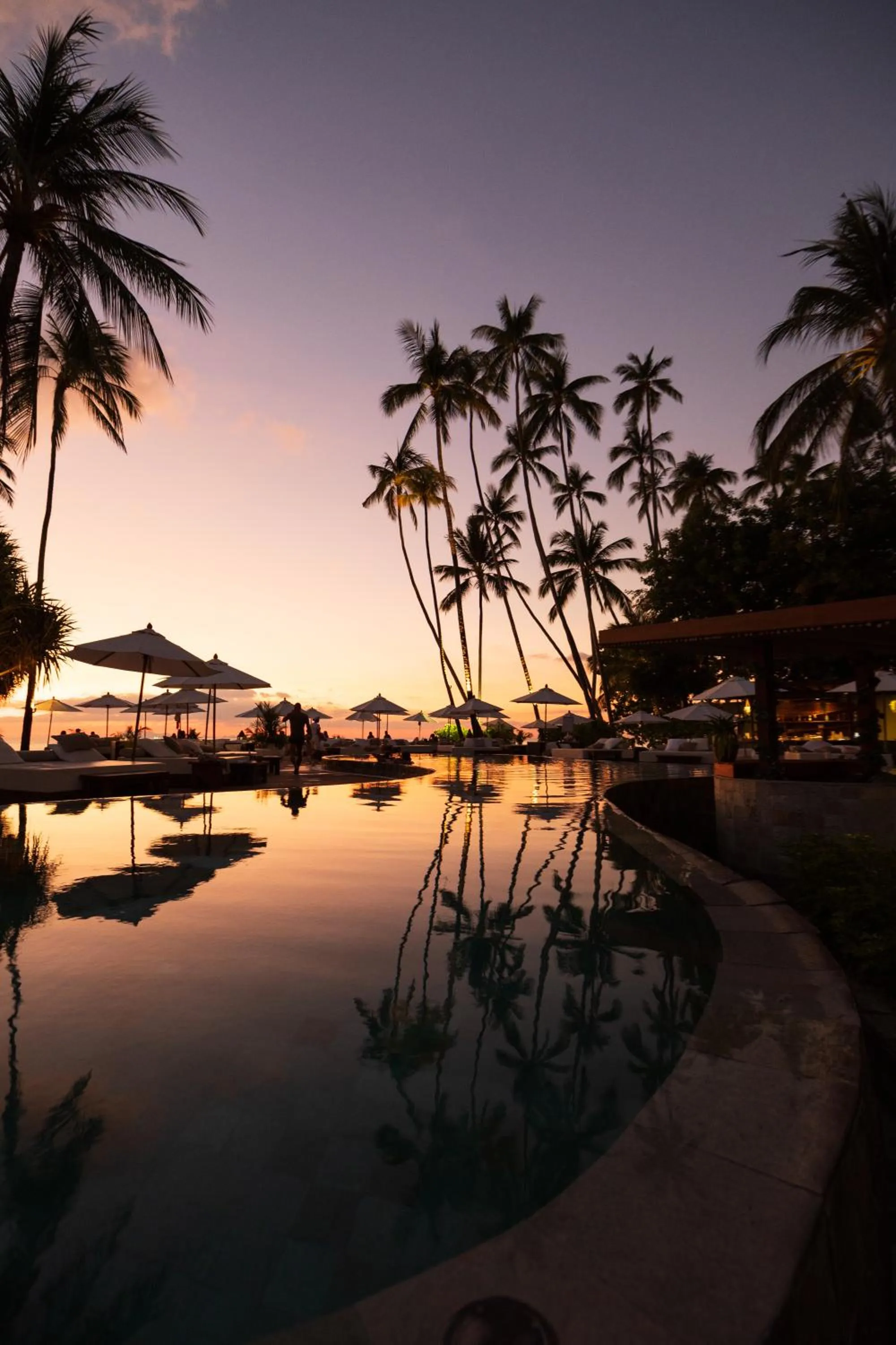 Sunset in Nikki Beach Resort & Spa Koh Samui
