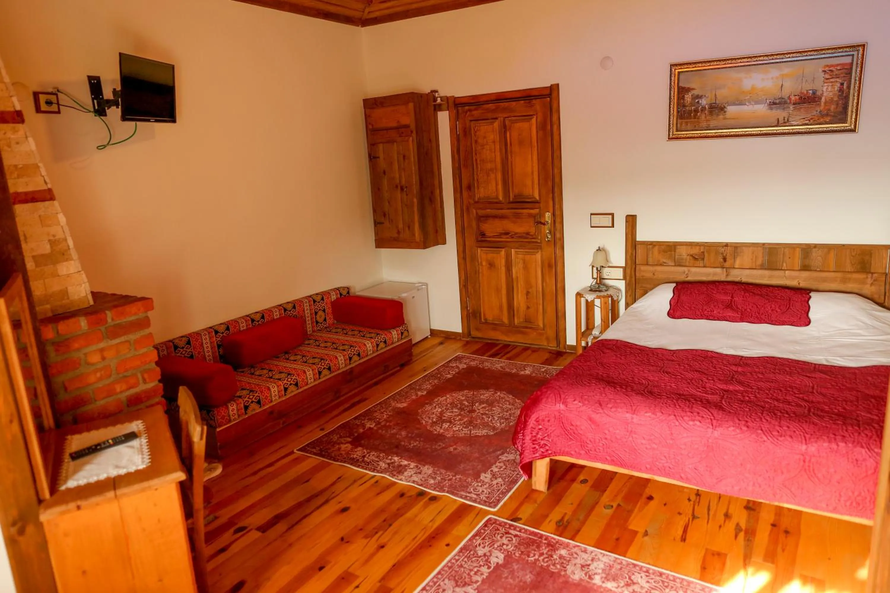 Bed in Kaf Dagi Konak Hotel