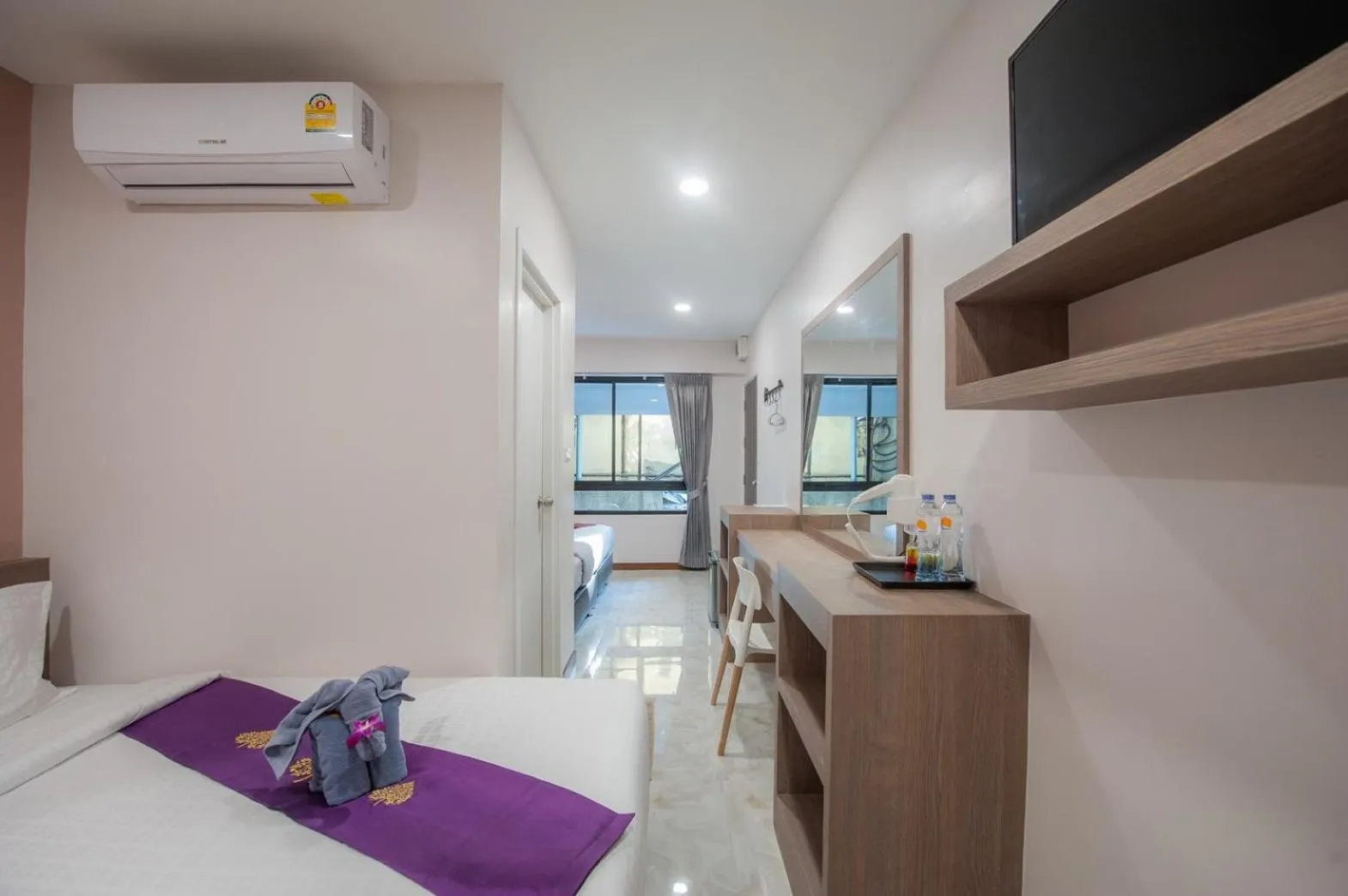 Bed in The Moon Night Hotel