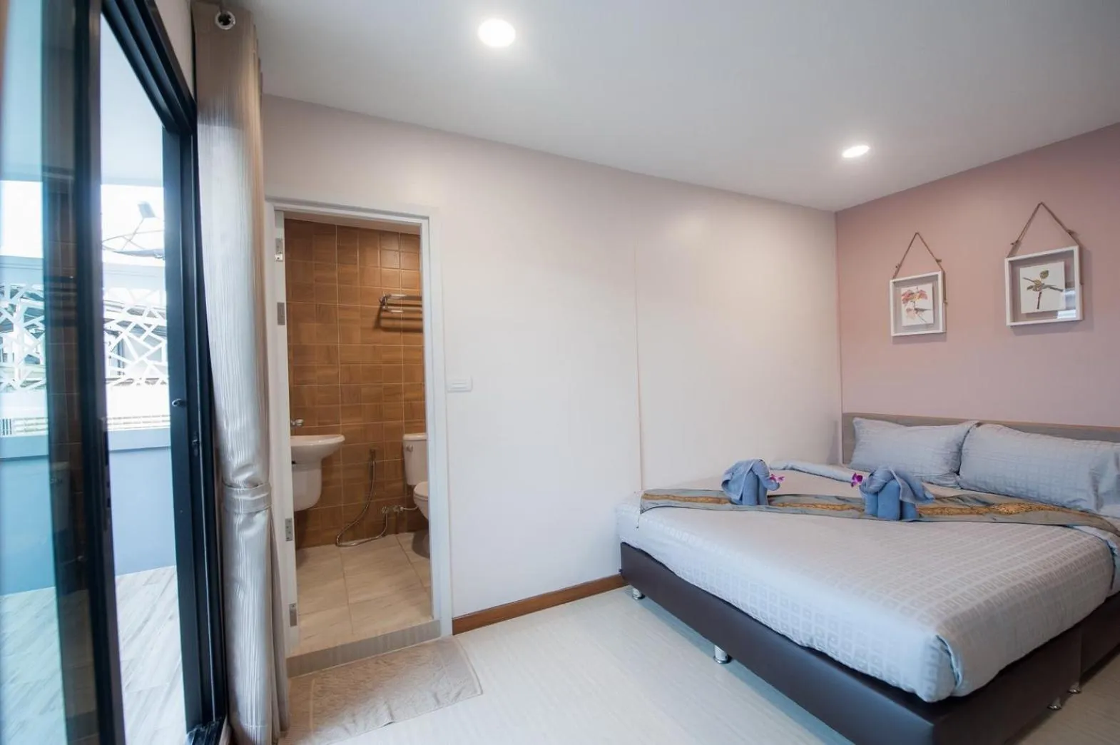 Bed in The Moon Night Hotel