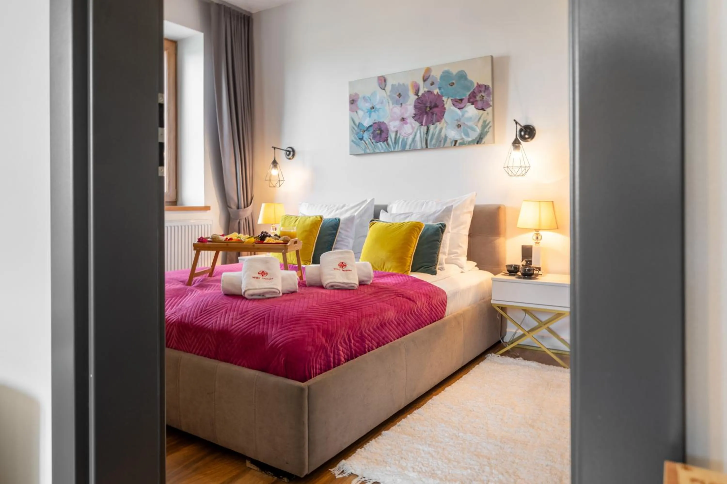 Bed in WILLA JAROSTA & SPA, AC -free parking