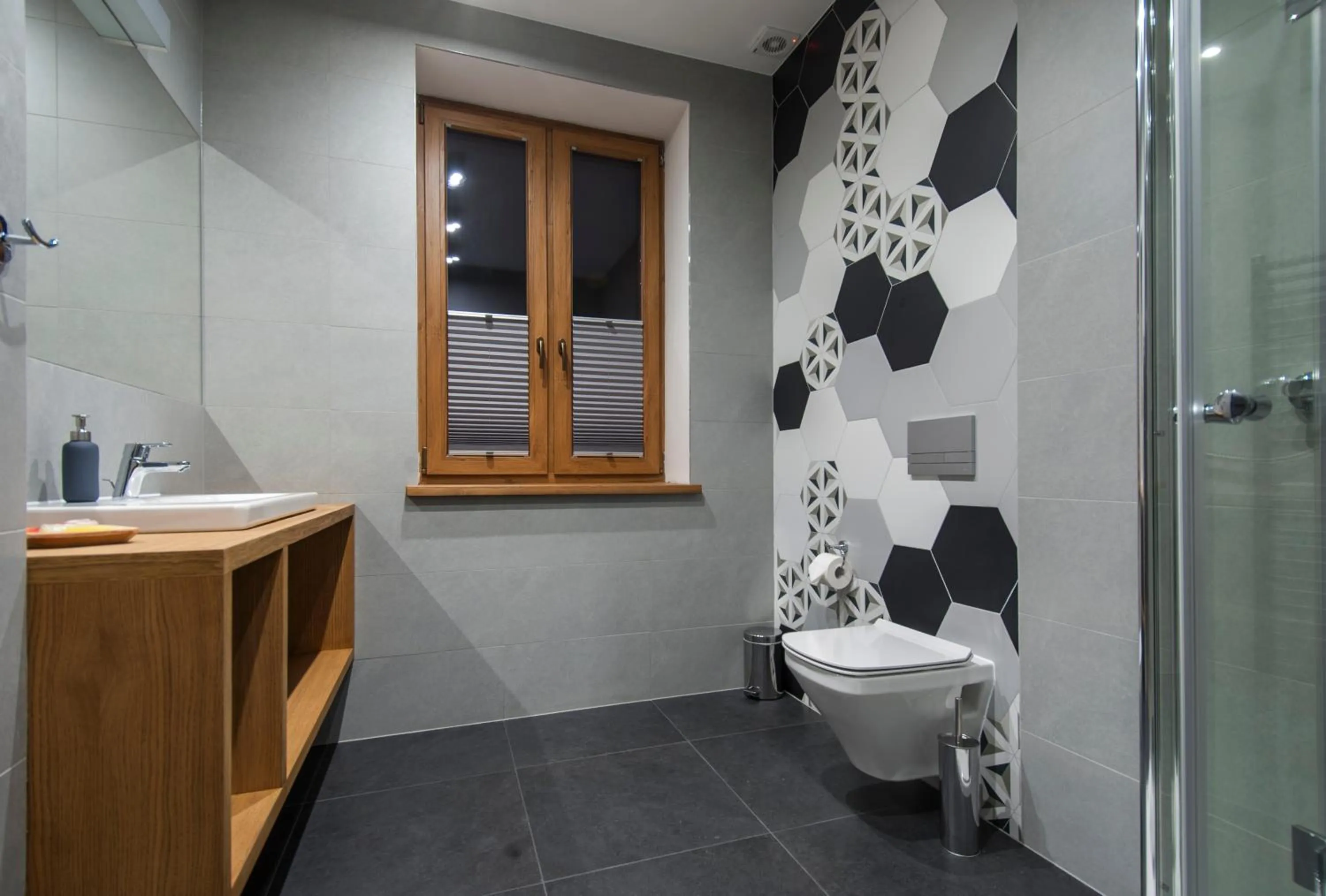 Bathroom in WILLA JAROSTA & SPA, AC -free parking