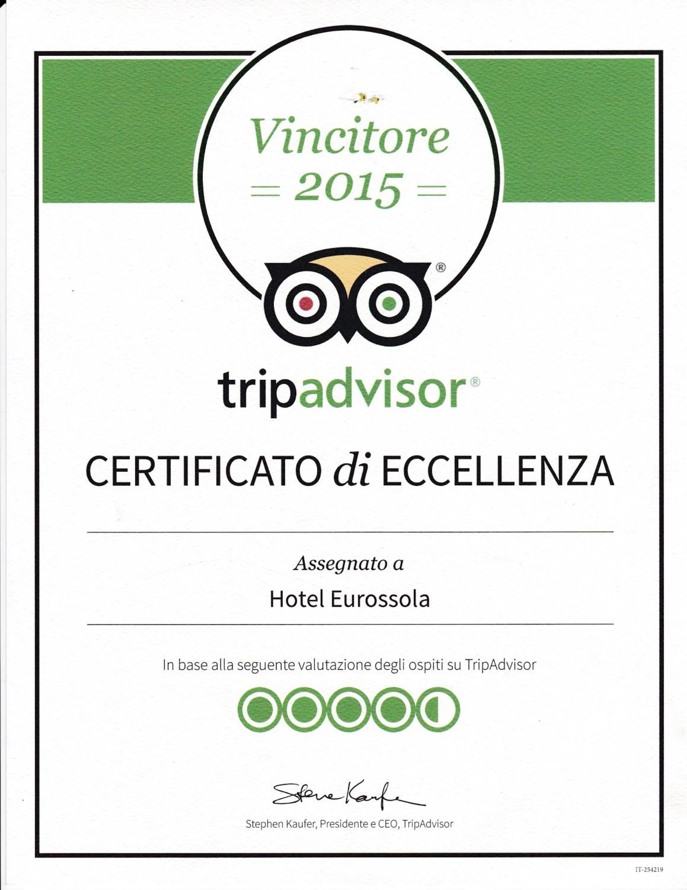Logo/Certificate/Sign in Hotel Ristorante Eurossola