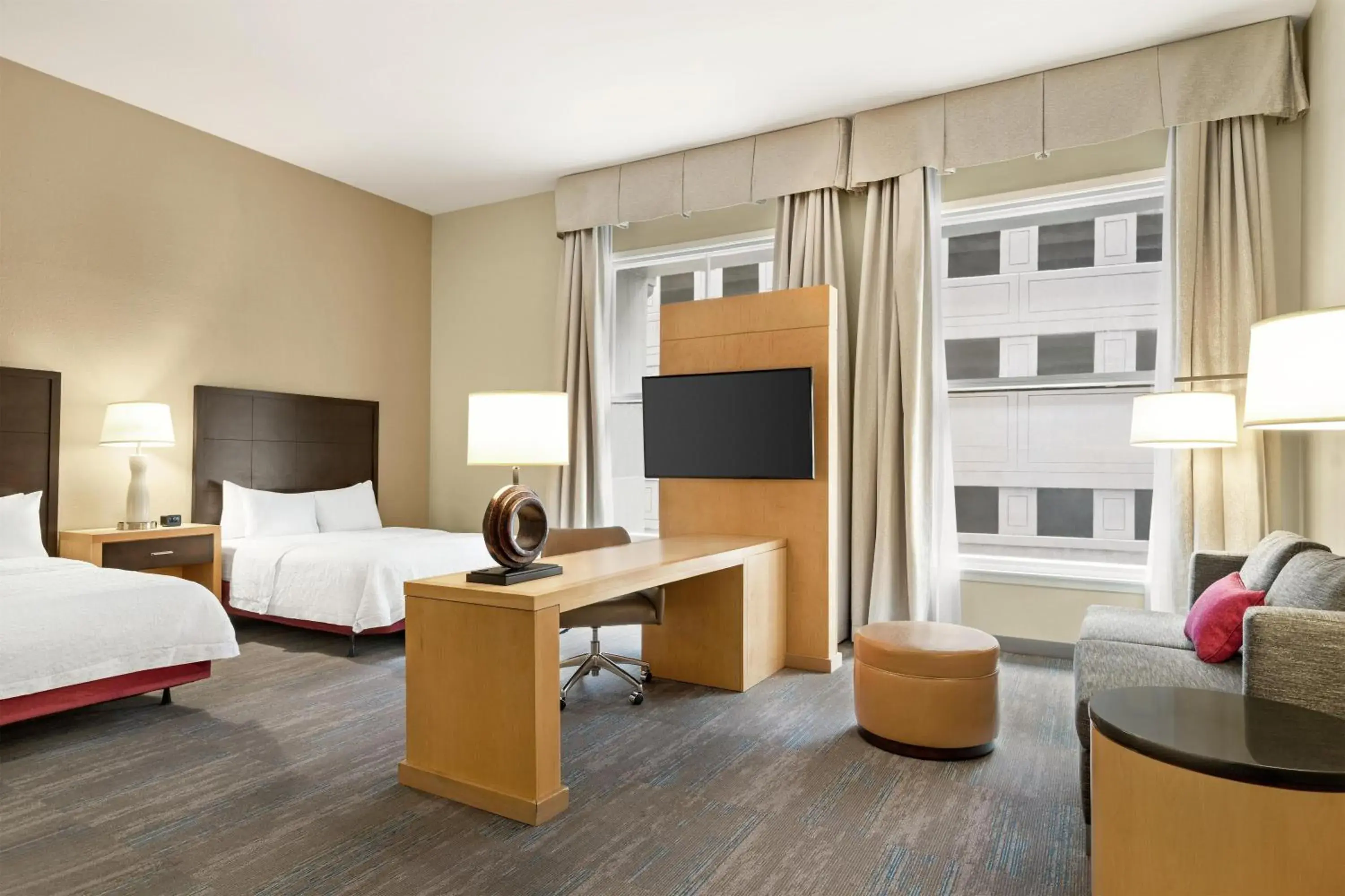 Queen Room with Two Queen Beds and Accessible Tub - Mobility Access in Hampton Inn & Suites New Orleans Downtown French Quarter Area Queen Room with Two Queen Beds and Accessible Tub - Mobility Access in Hampton Inn & Suites New Orleans Downtown French Quarter Area