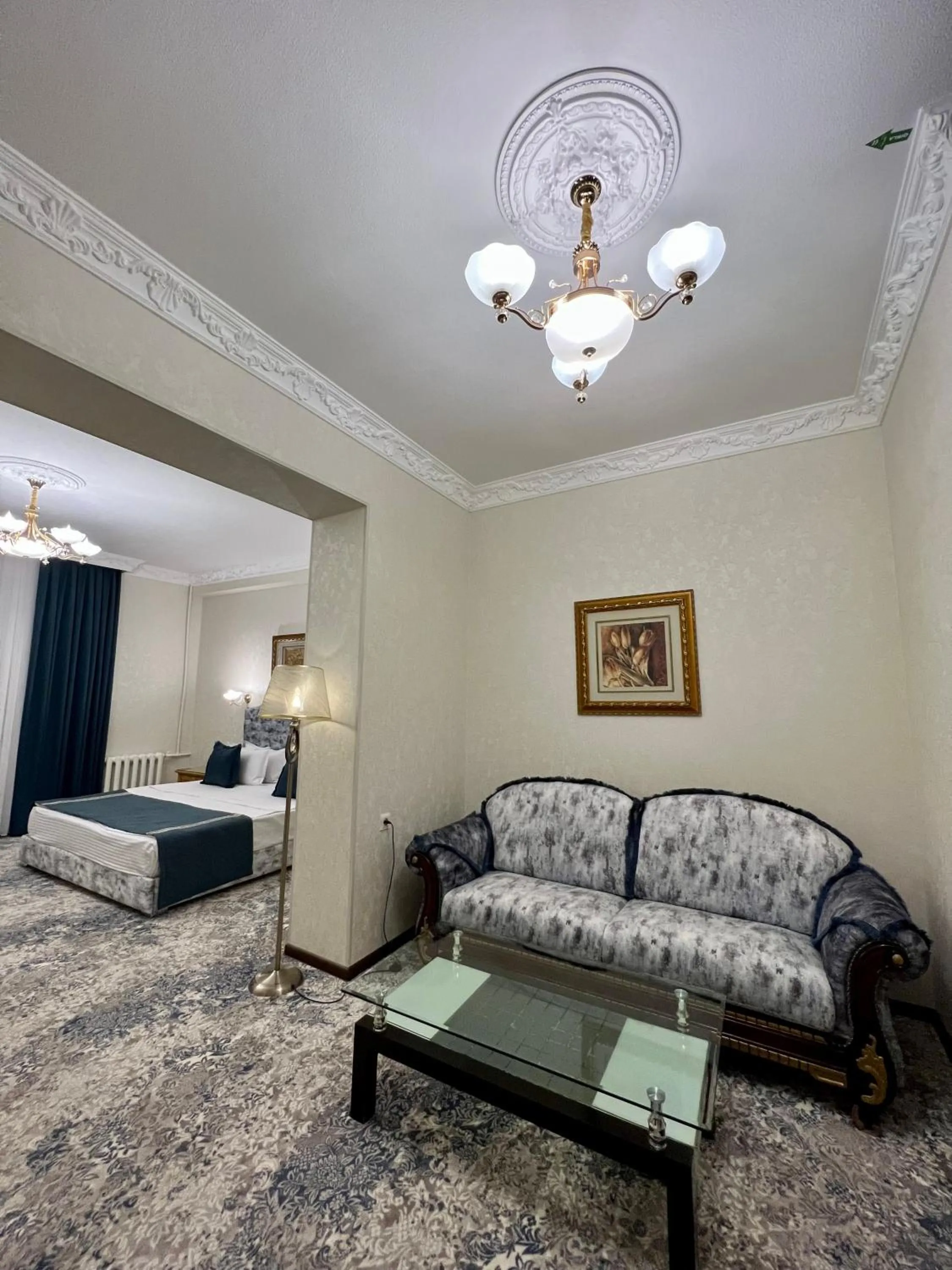 Bed in Hotel Asia Bukhara