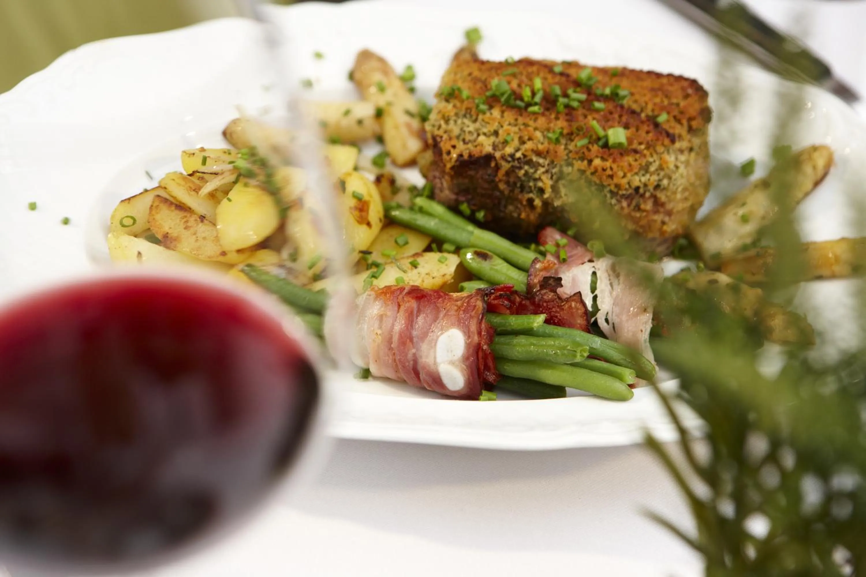 Food close-up in Hotel Restaurant Lohmühle