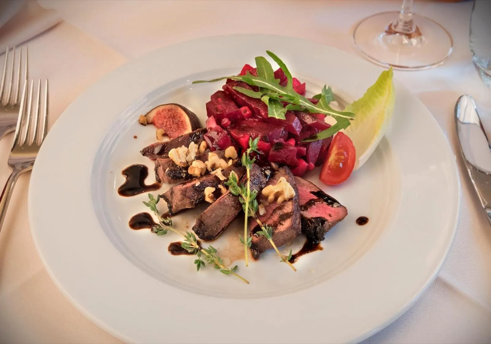Food close-up in Hotel Restaurant Lohmühle