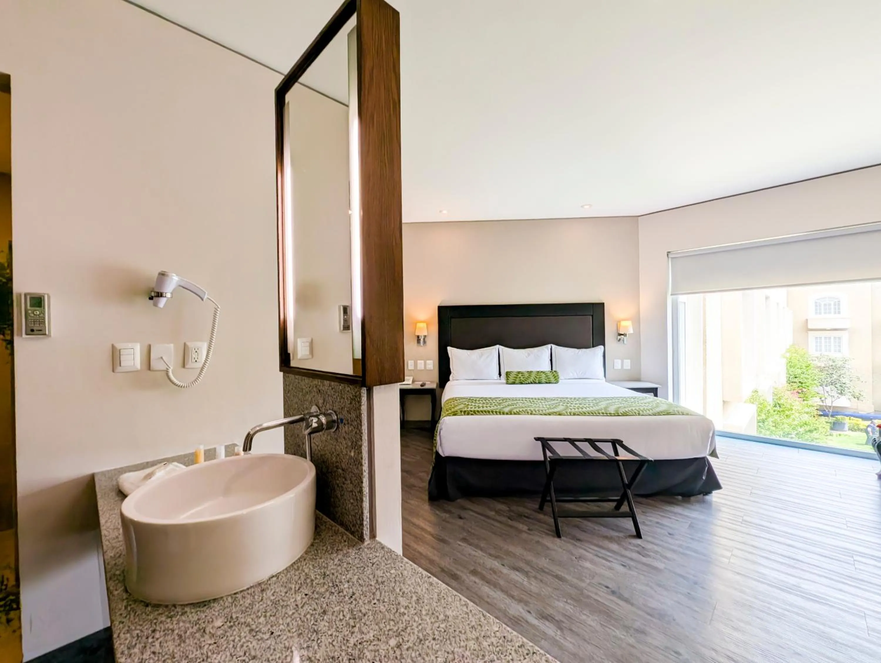 Photo of the whole room, Bed in Plaza Camelinas Hotel