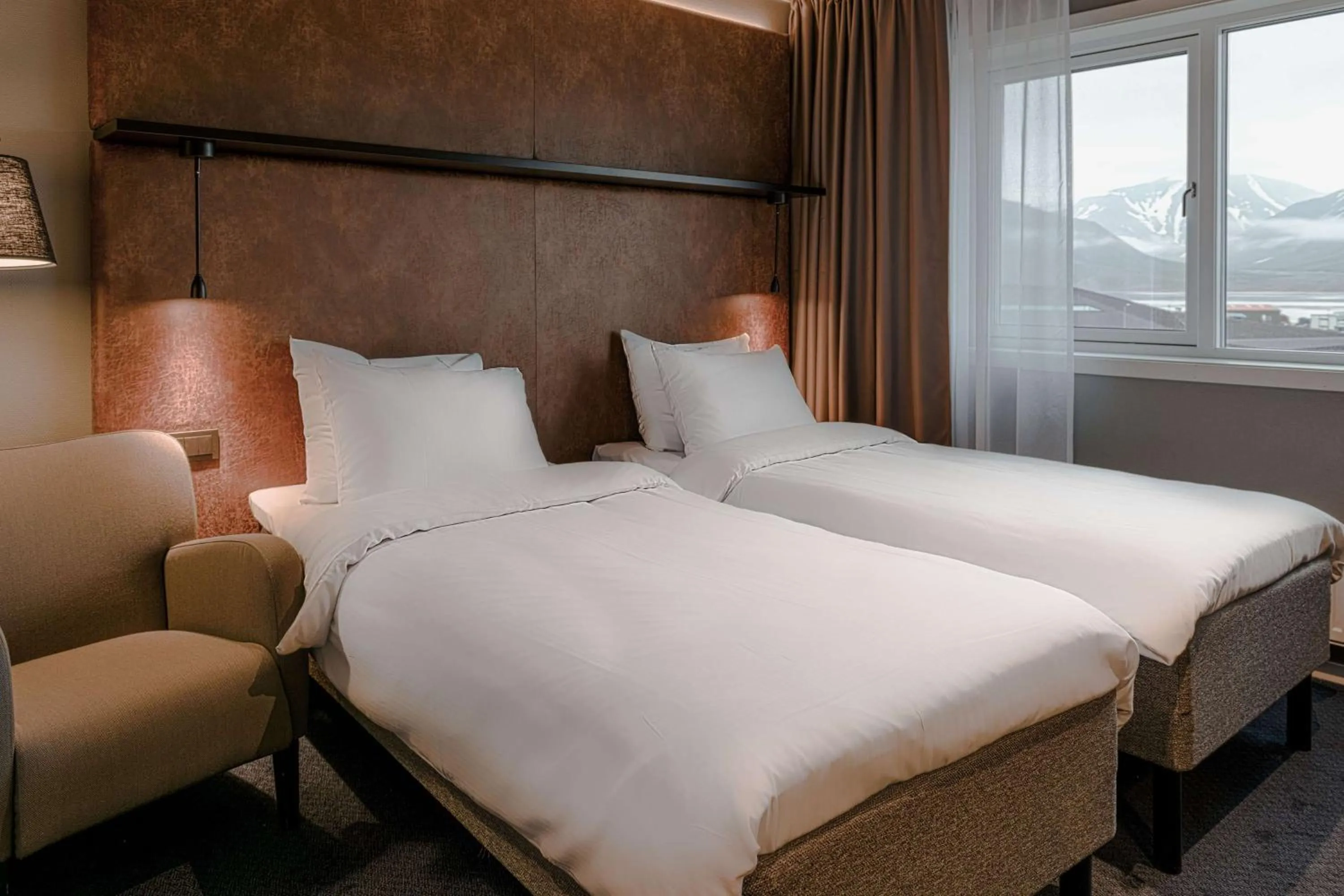 Bed in Radisson Blu Polar Hotel, Spitsbergen