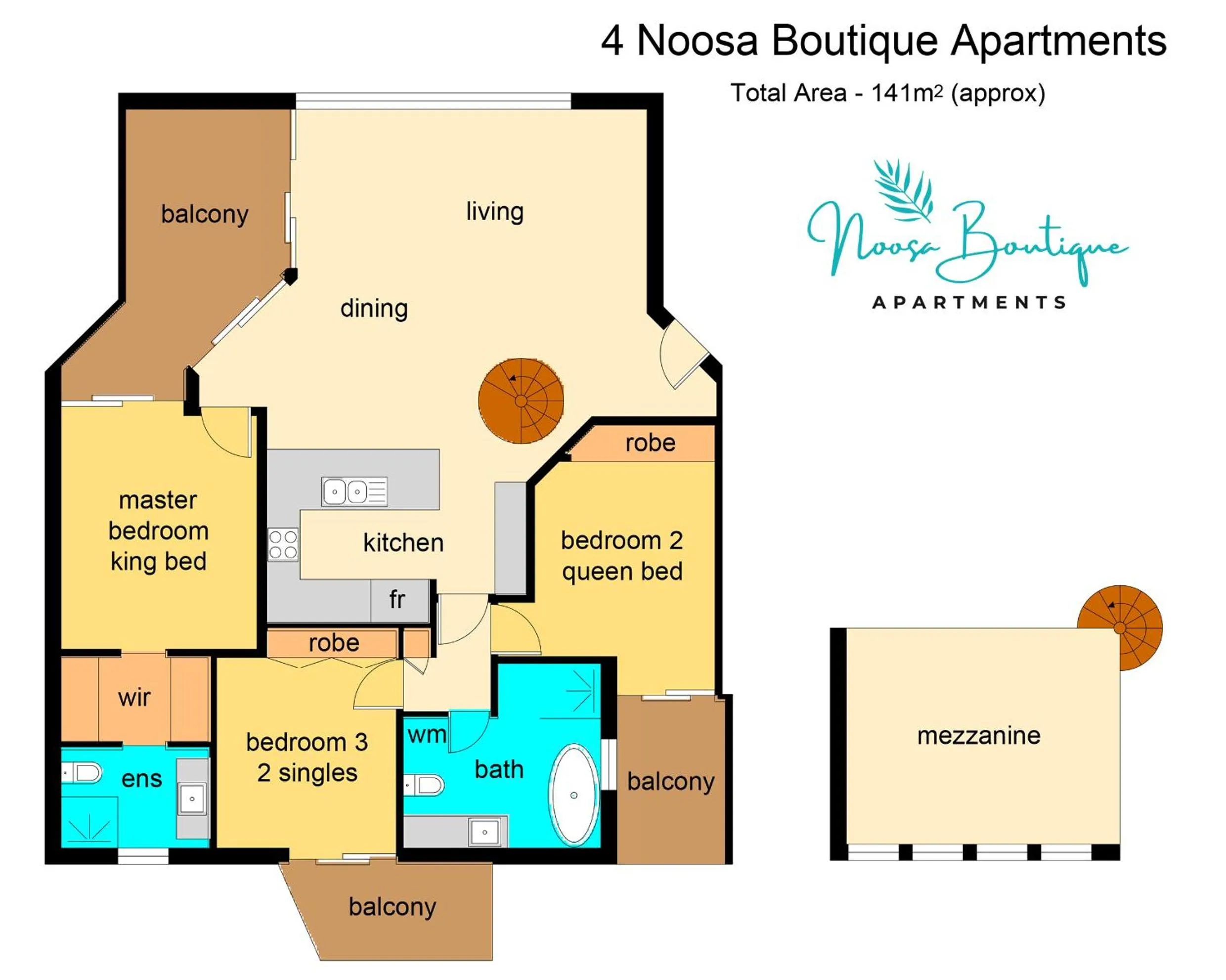Floor plan in Noosa Boutique Apartments & Elkhorn Villas