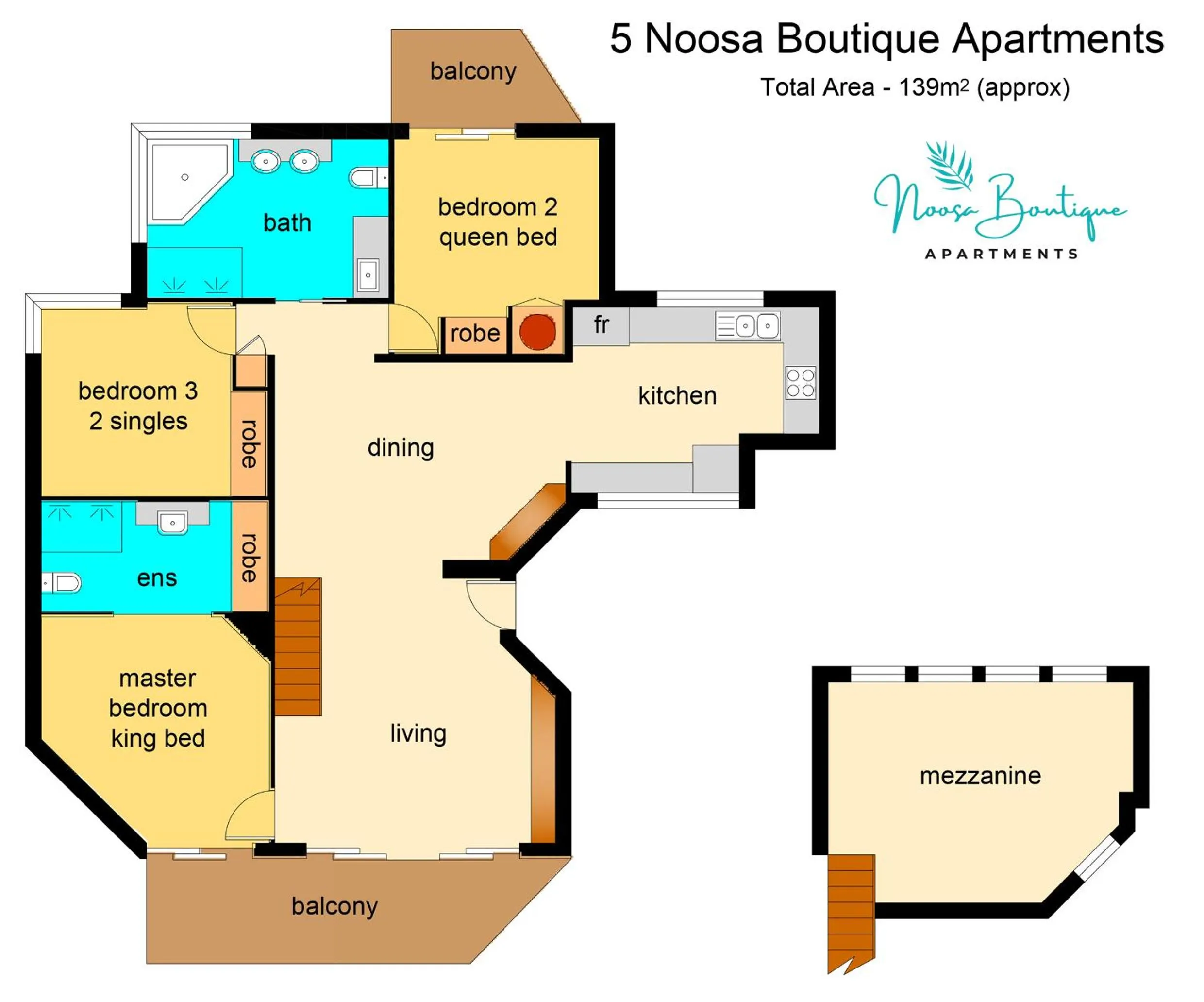 Floor plan in Noosa Boutique Apartments & Elkhorn Villas