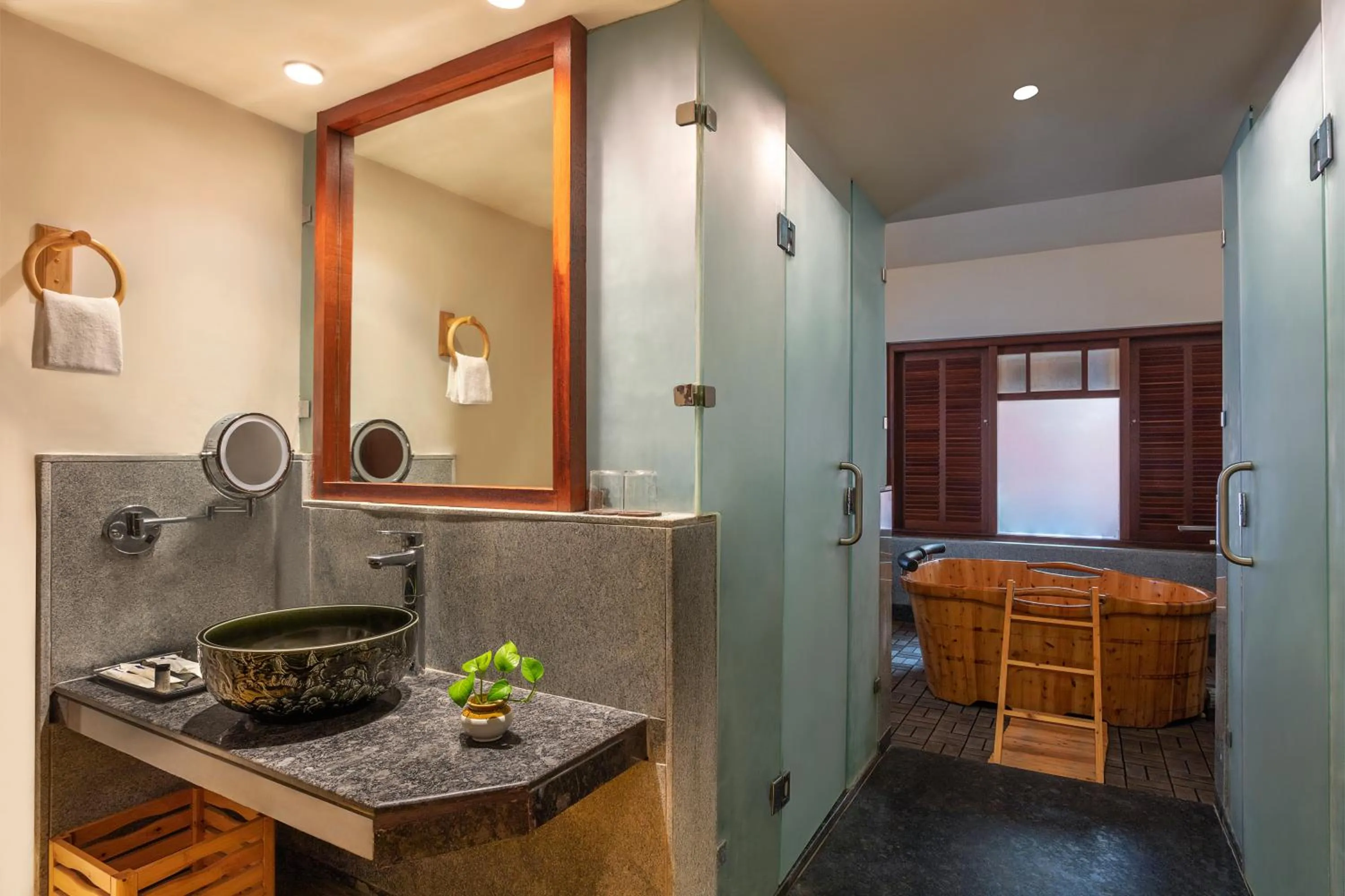 Bath in Estuary Sarovar Premiere Poovar Island