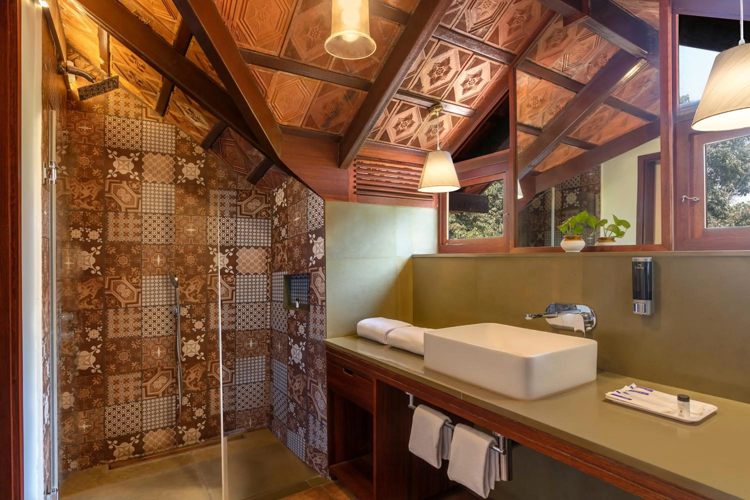 Bathroom in Estuary Sarovar Premiere Poovar Island