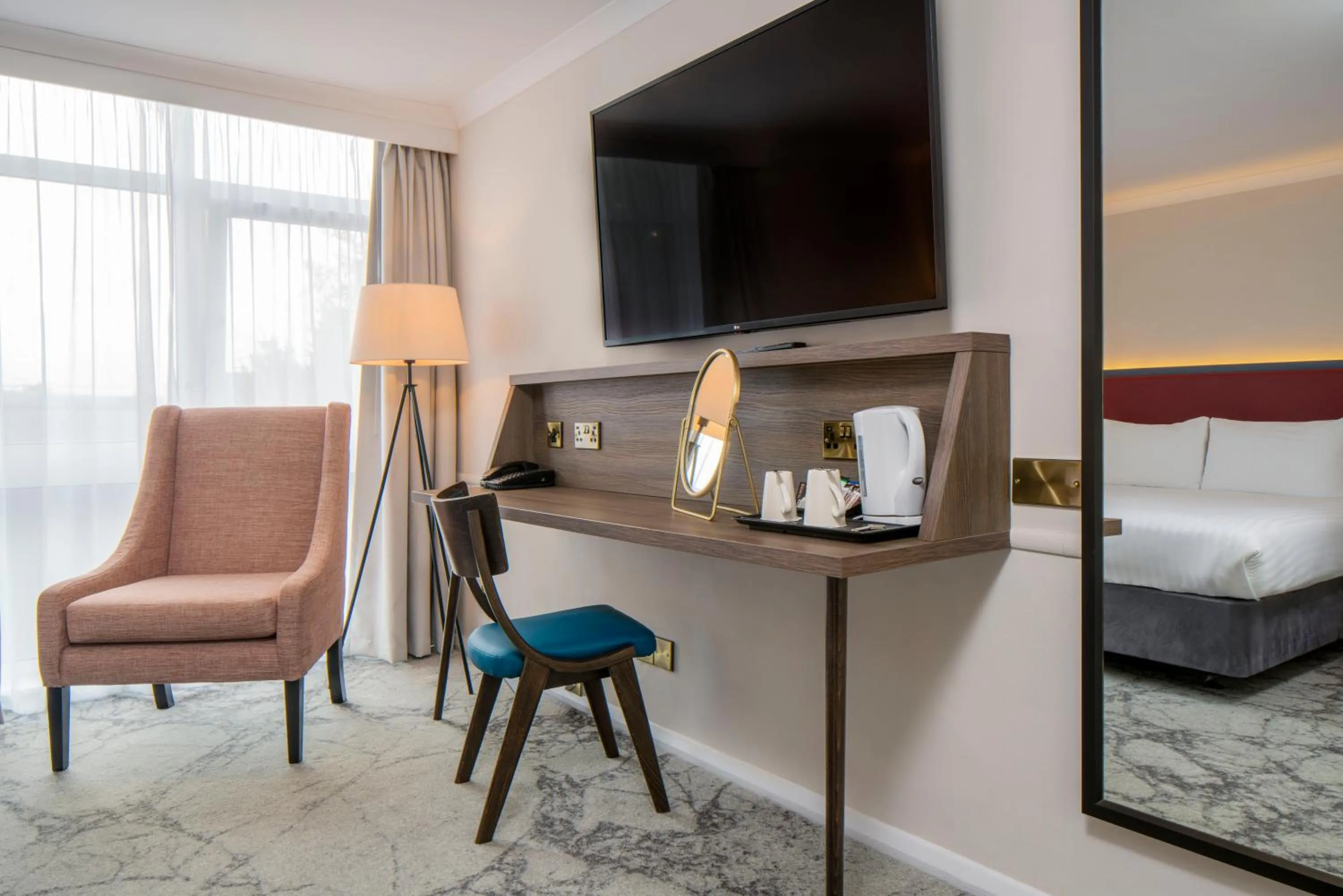 Seating area, Bed in London Croydon Aerodrome Hotel, BW Signature Collection