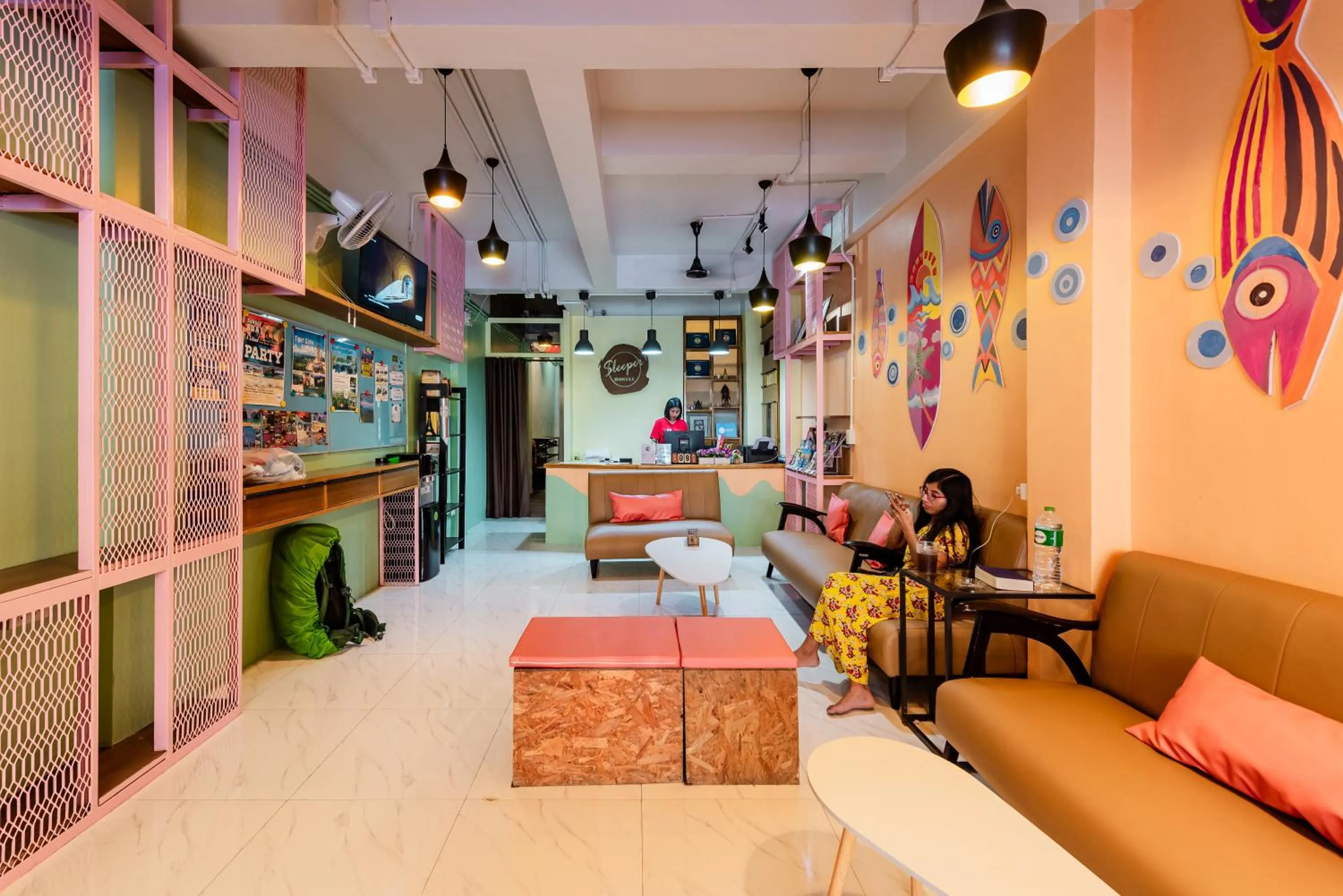 Lobby or reception in Sleeper Hostel