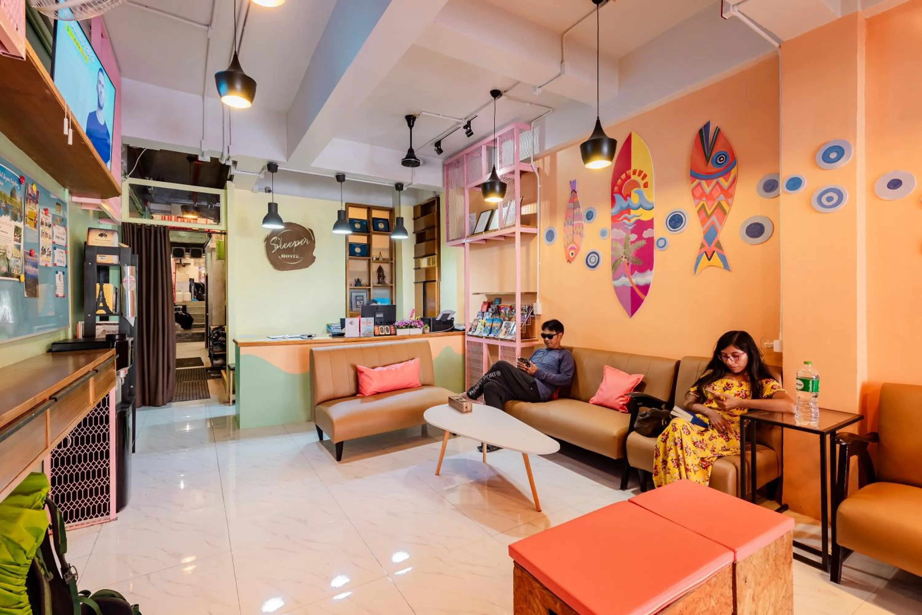 Lobby or reception in Sleeper Hostel