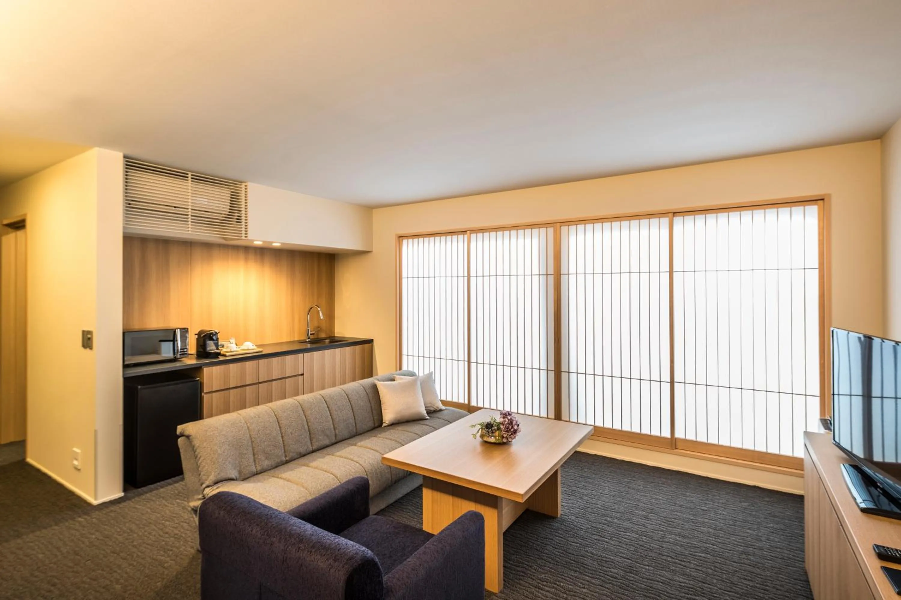 Kitchen or kitchenette in Tomoya Residence Hotel Kyoto