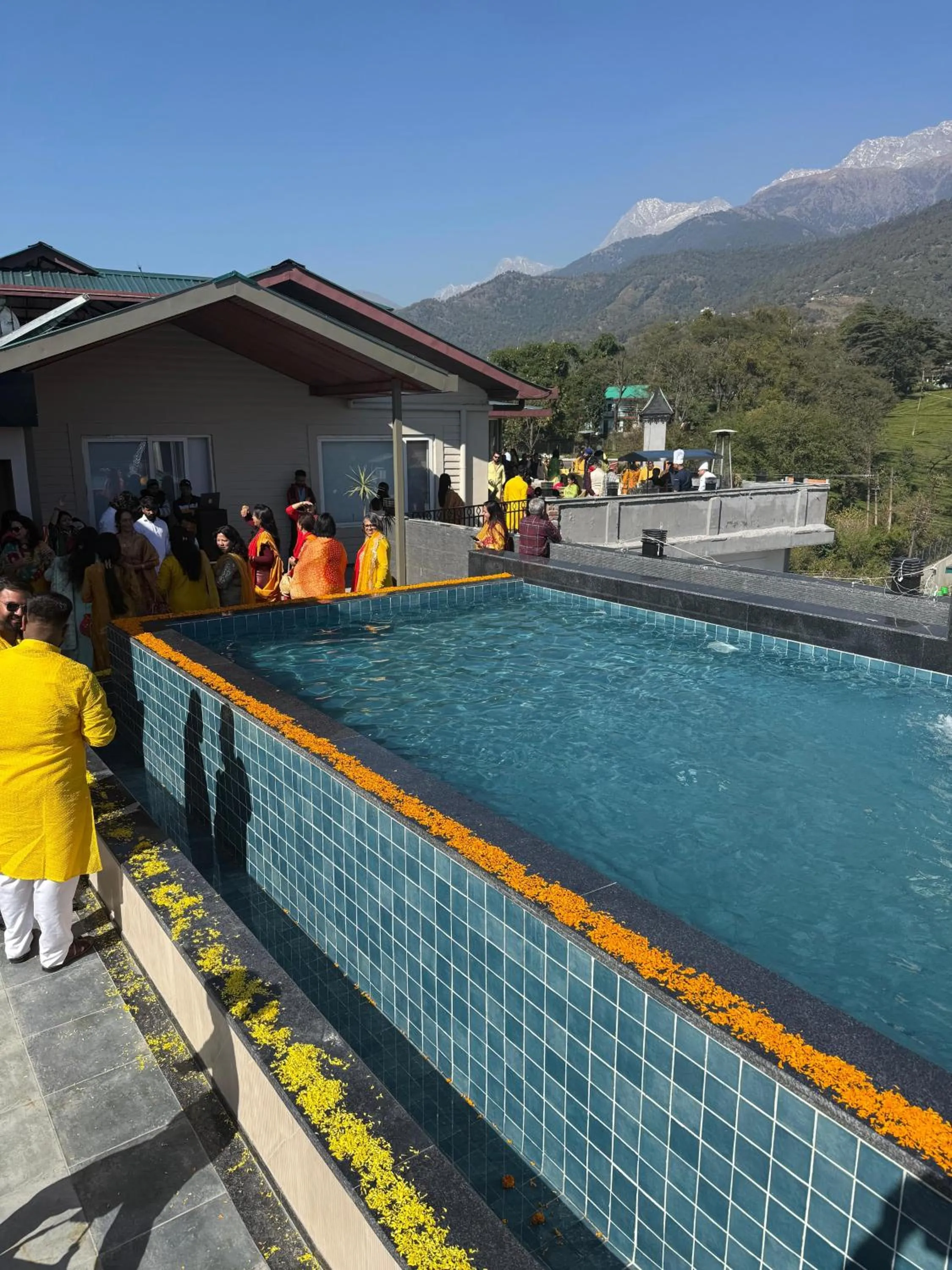 Swimming pool in The Bliss Palampur