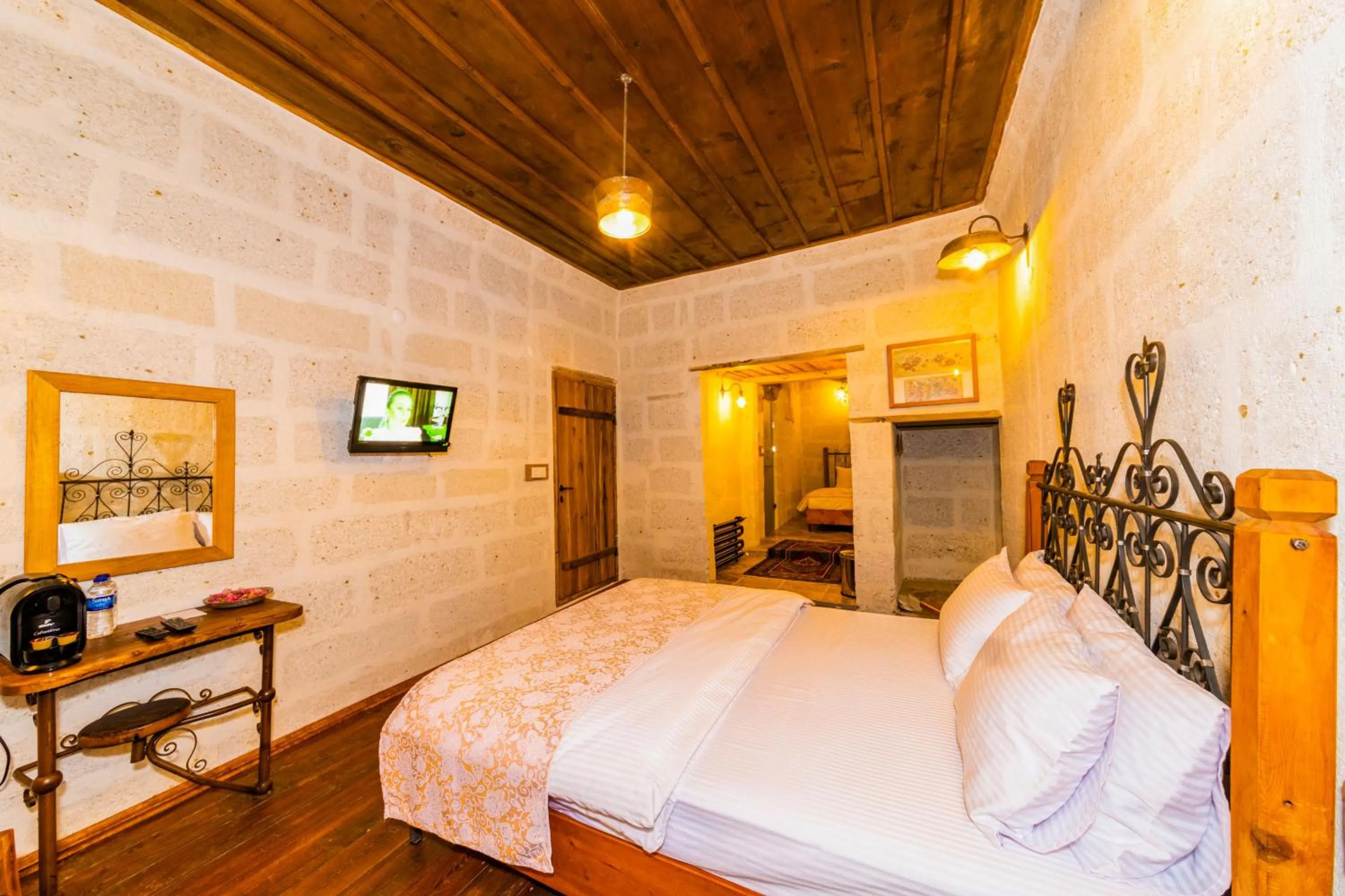 Bed in terracota hotel