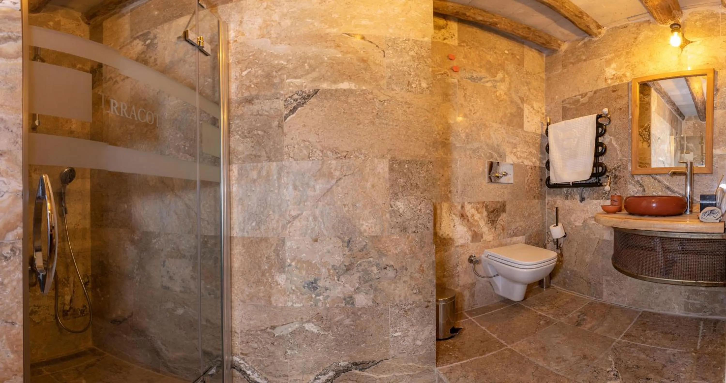 Toilet in terracota hotel