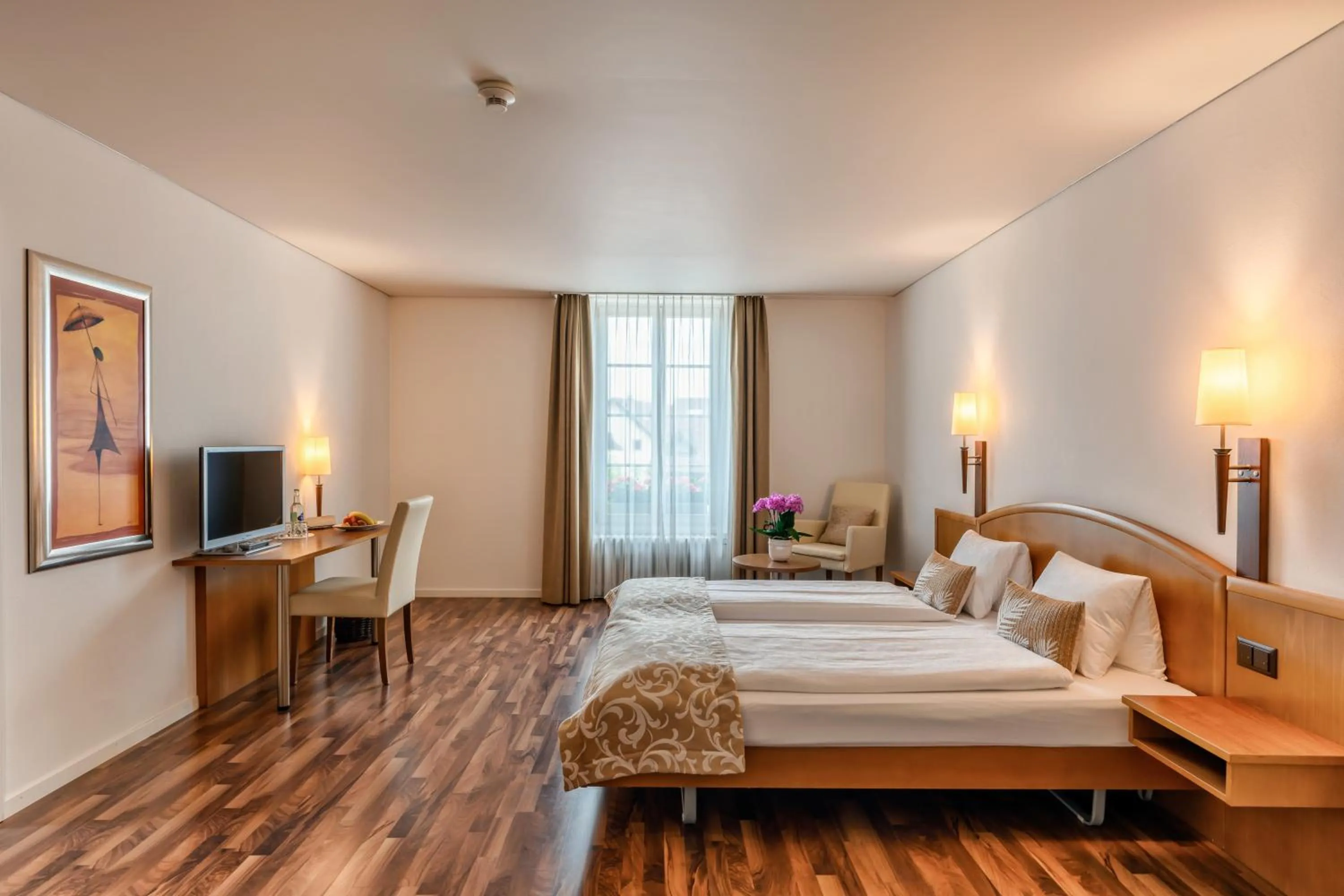 Bedroom, Bed in Hotel Landgasthof Schönbühl