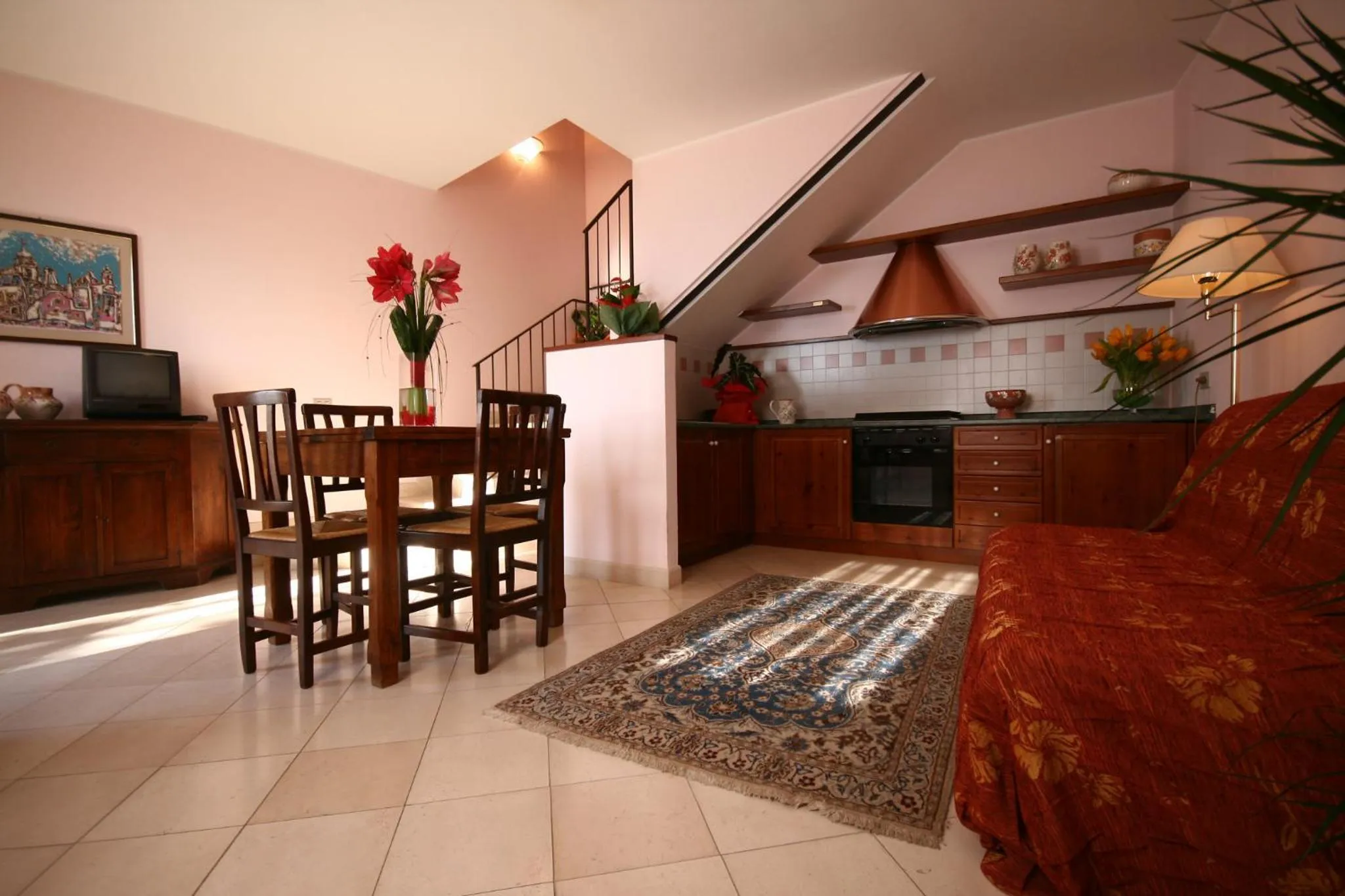 Kitchen or kitchenette in Casa Oliva Albergo Diffuso