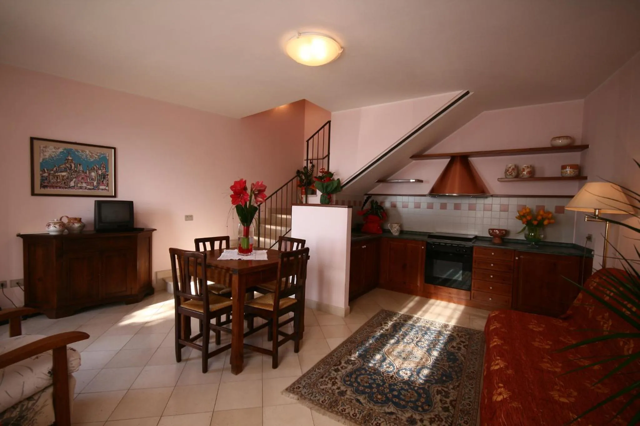 Kitchen or kitchenette in Casa Oliva Albergo Diffuso
