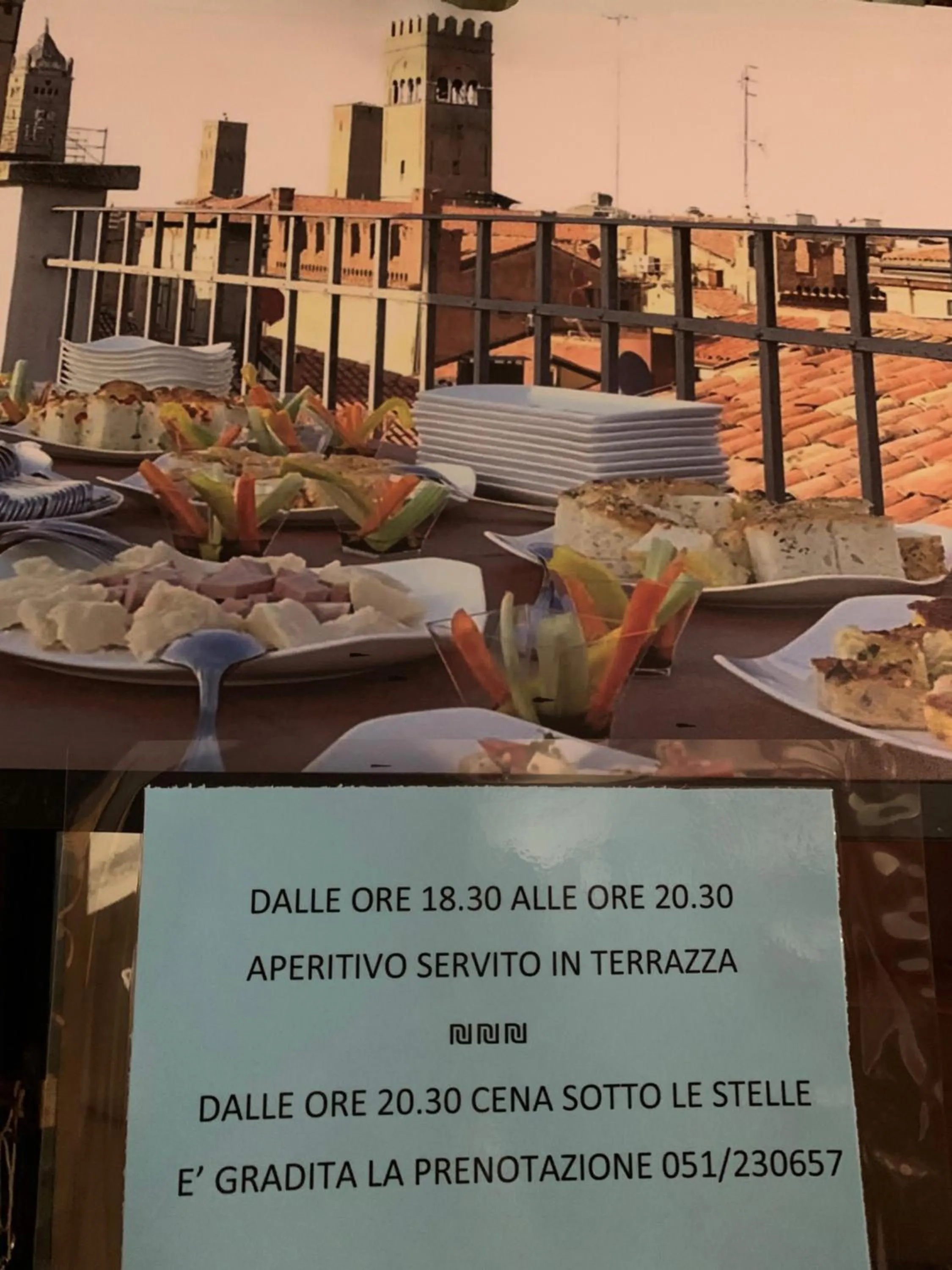 Food and drinks in Hotel Roma