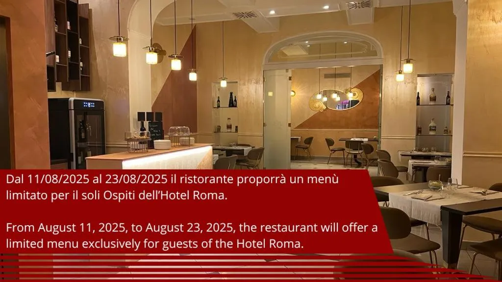 Restaurant/places to eat in Hotel Roma