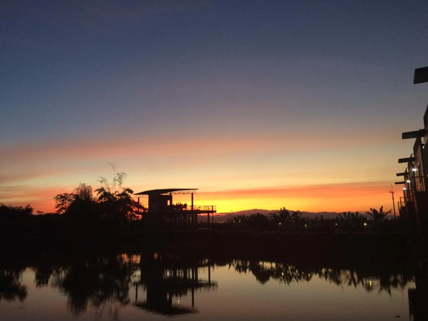 Sunset in Rung ChiangRai Resort