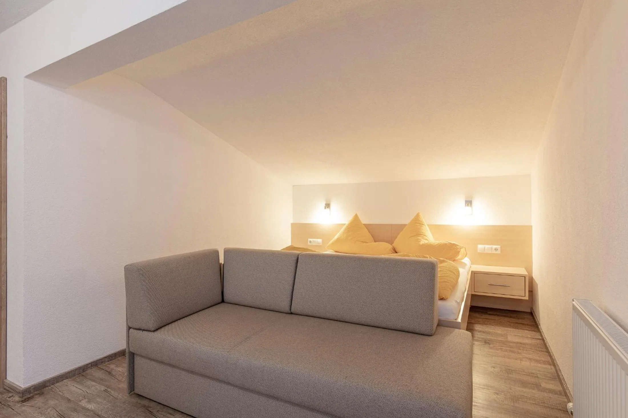 Living room, Bed in Apart Felsenhof