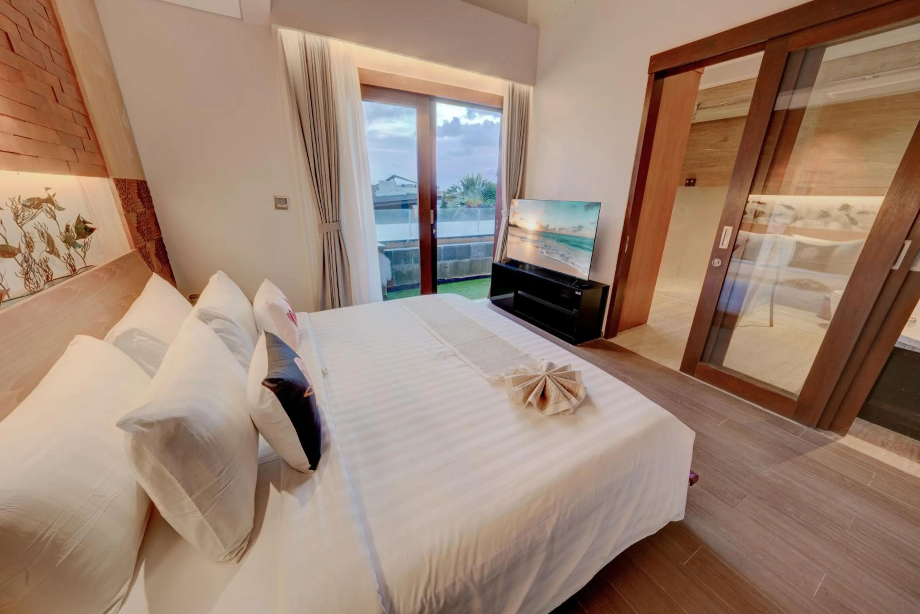 Bed in Mokko Suite Villas Umalas Bali