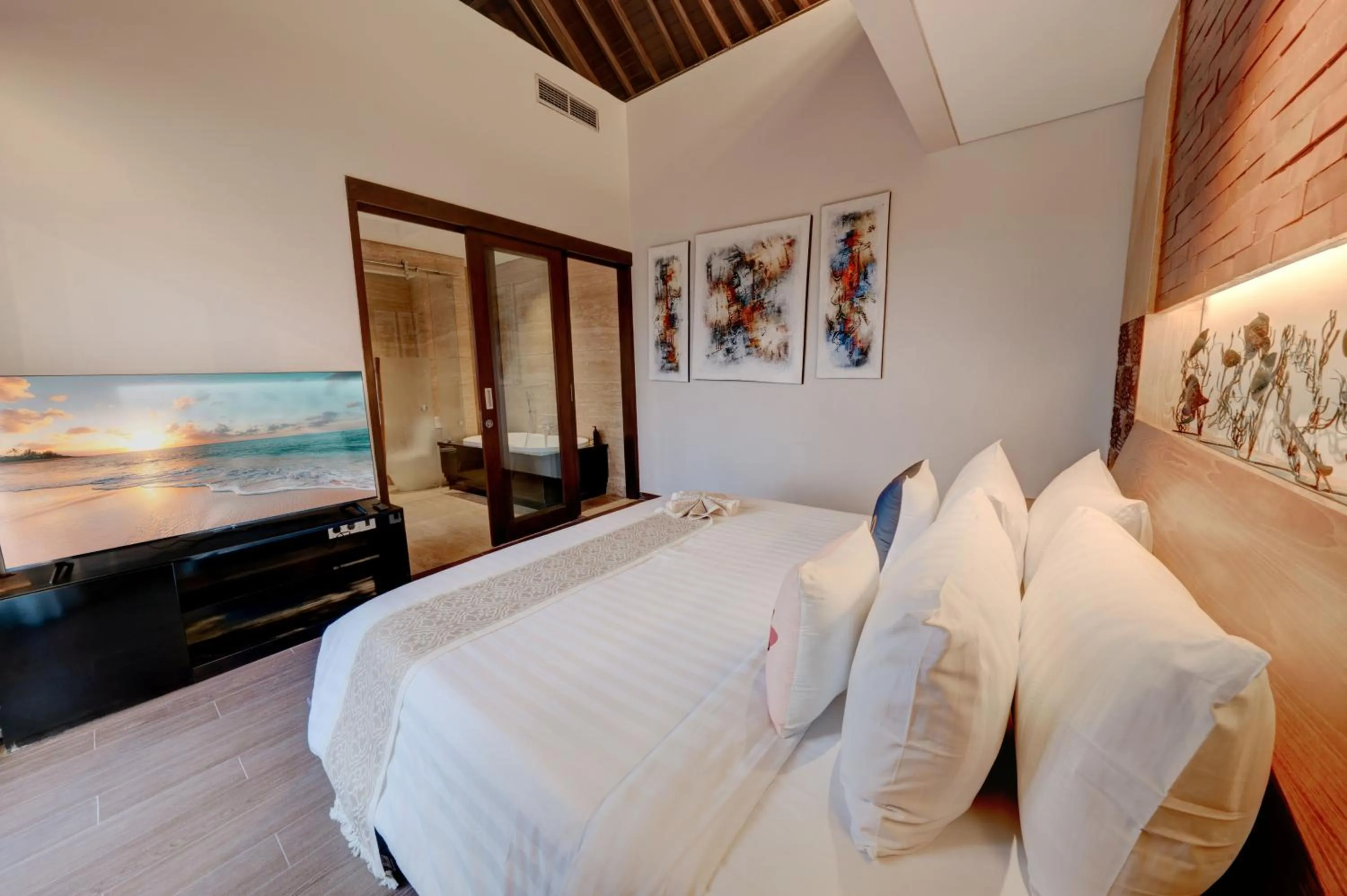 Bed in Mokko Suite Villas Umalas Bali