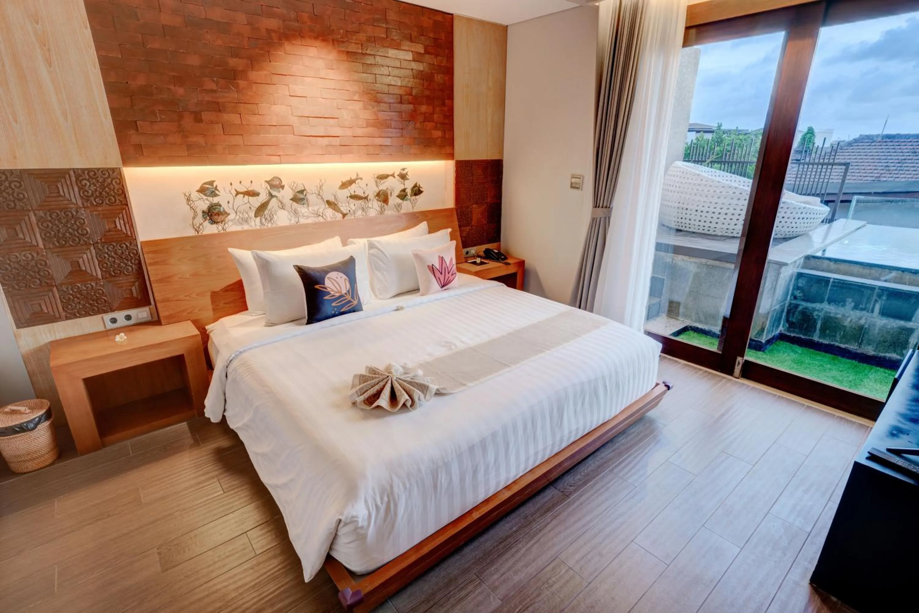 Bed in Mokko Suite Villas Umalas Bali