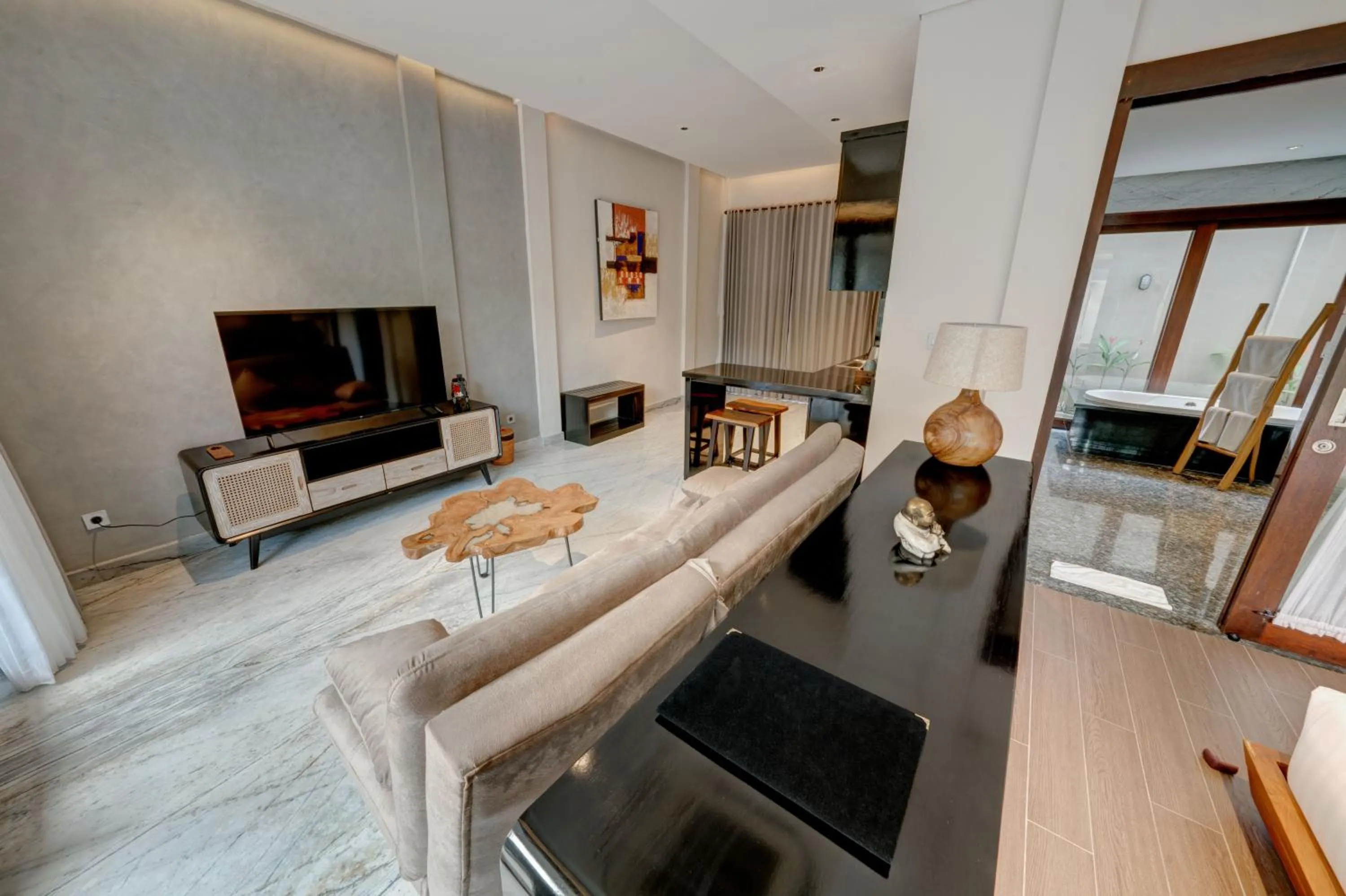 TV and multimedia in Mokko Suite Villas Umalas Bali