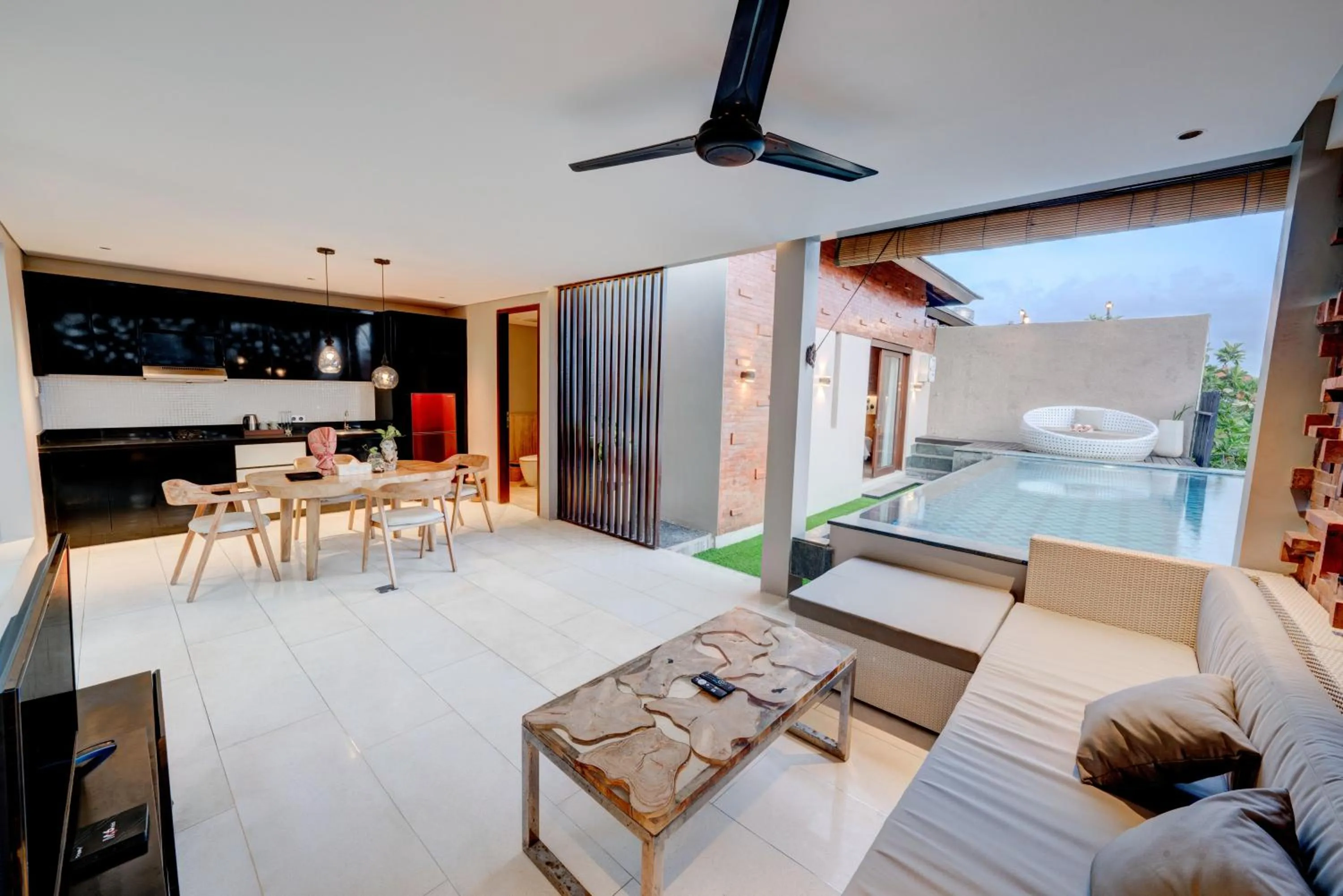 Living room in Mokko Suite Villas Umalas Bali