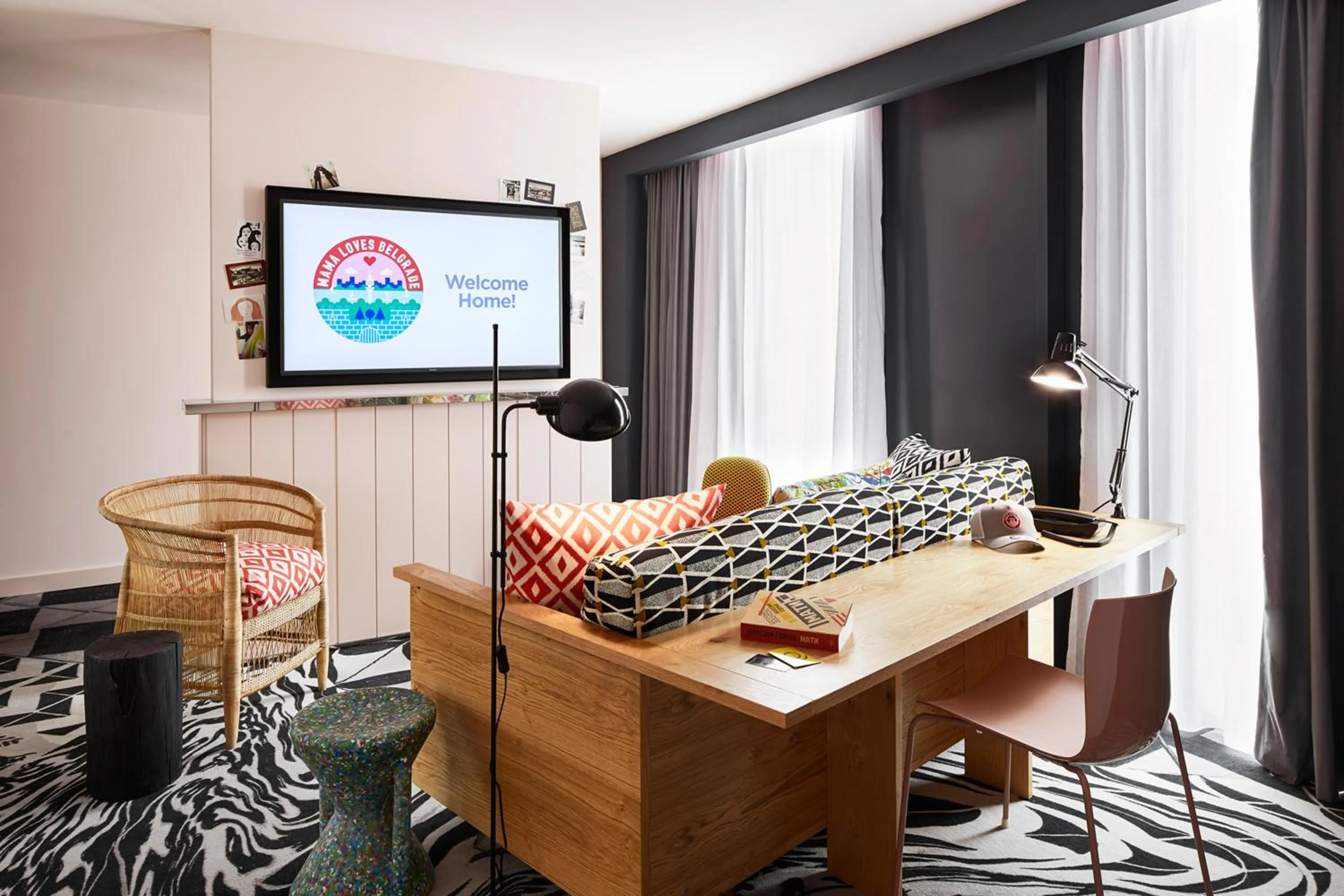 TV and multimedia, Bed in Mama Shelter Belgrade