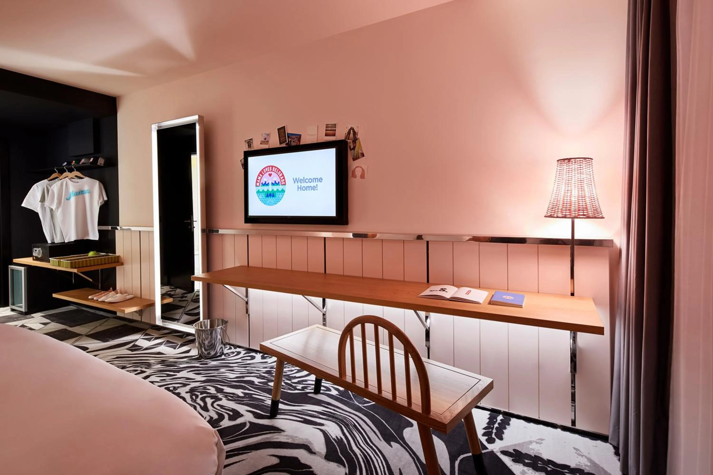 Bed in Mama Shelter Belgrade