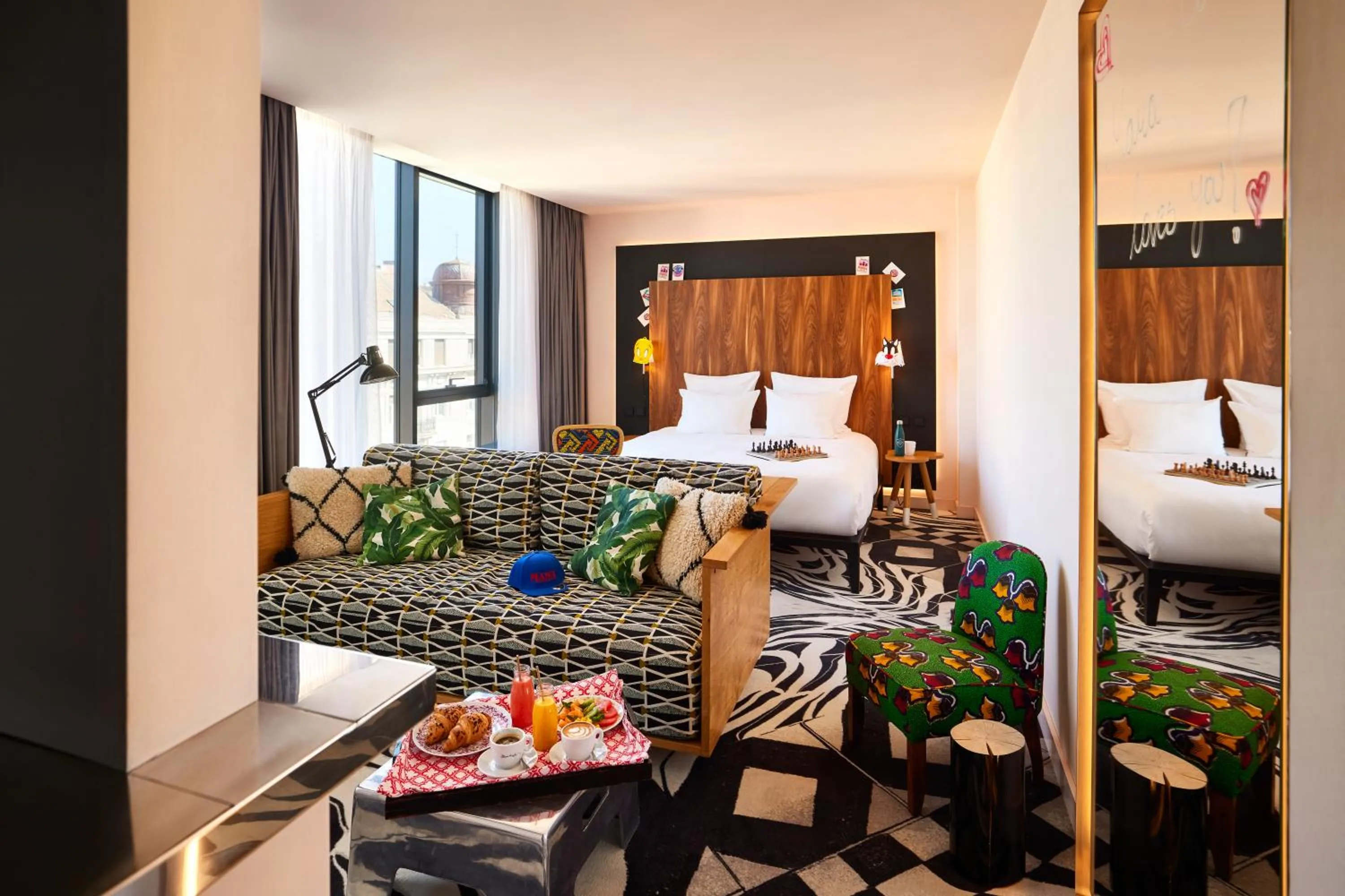 Bed in Mama Shelter Belgrade